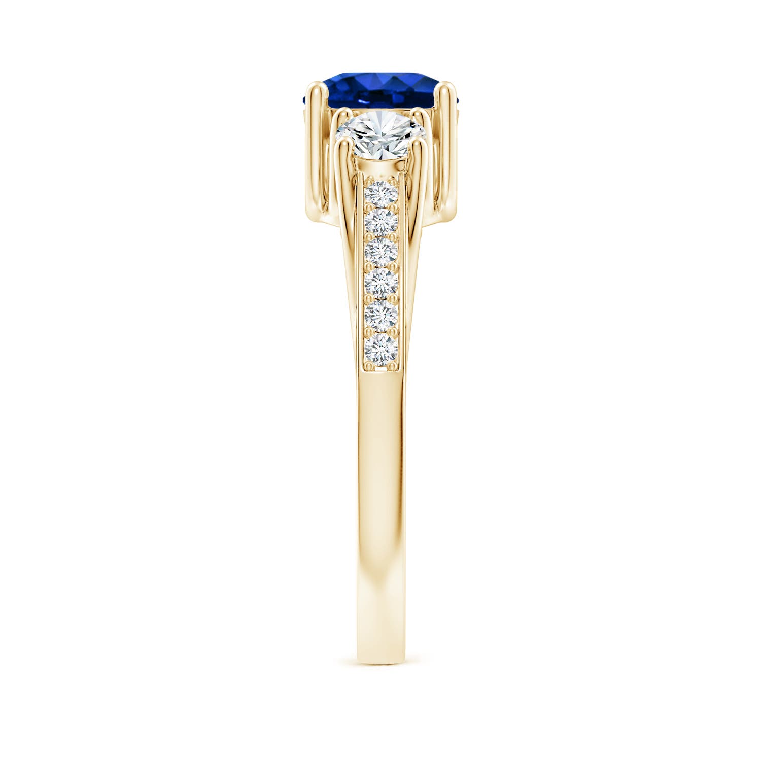 AAAA - Blue Sapphire / 1.44 CT / 14 KT Yellow Gold