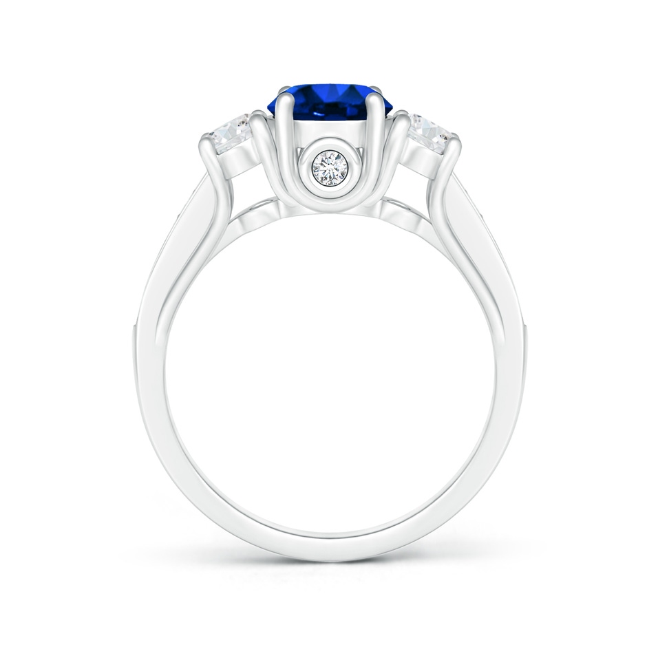 7.86-7.95x5.54mm AAA GIA Certified Classic Sapphire and Diamond Three Stone Ring in White Gold side 199