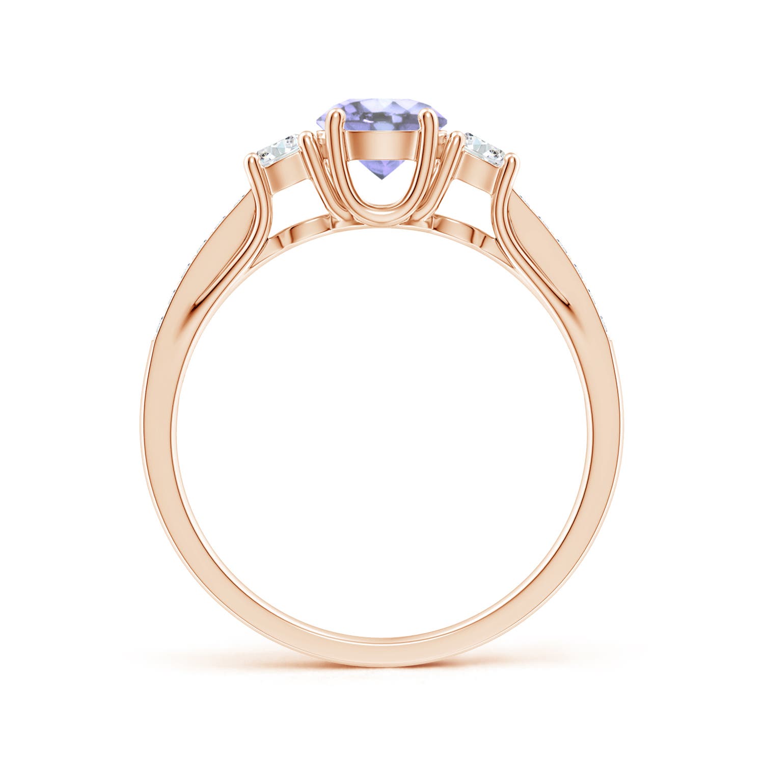 A - Tanzanite / 0.81 CT / 14 KT Rose Gold