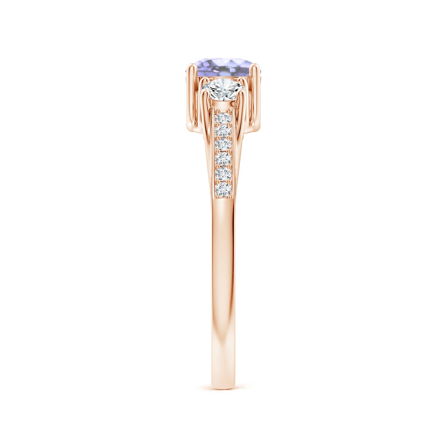 A - Tanzanite / 0.81 CT / 14 KT Rose Gold