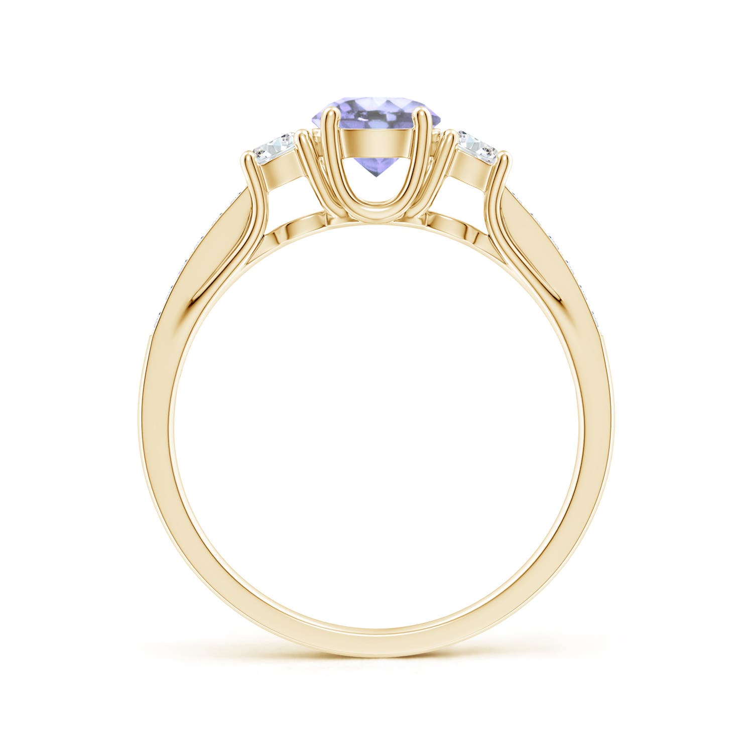 A - Tanzanite / 0.81 CT / 14 KT Yellow Gold