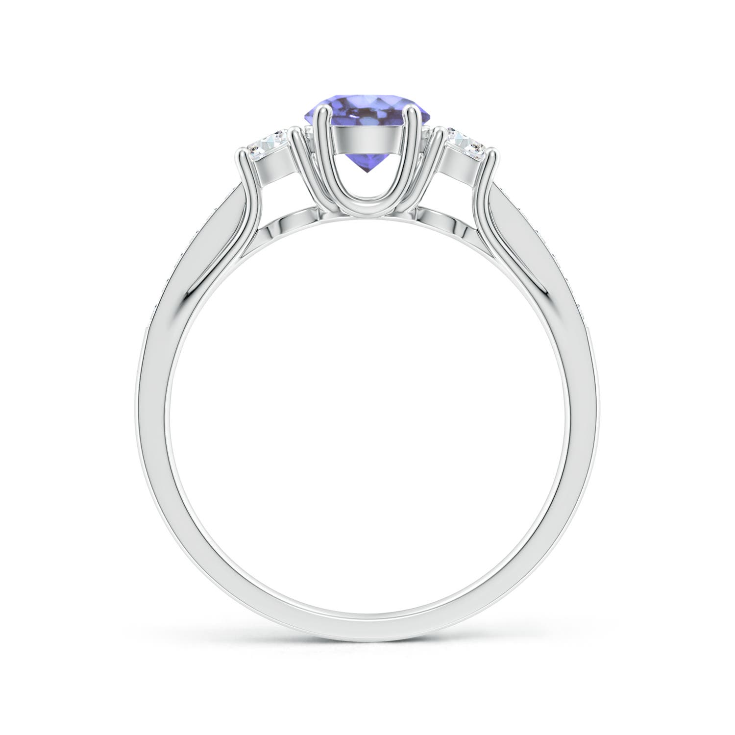 AA - Tanzanite / 0.81 CT / 14 KT White Gold