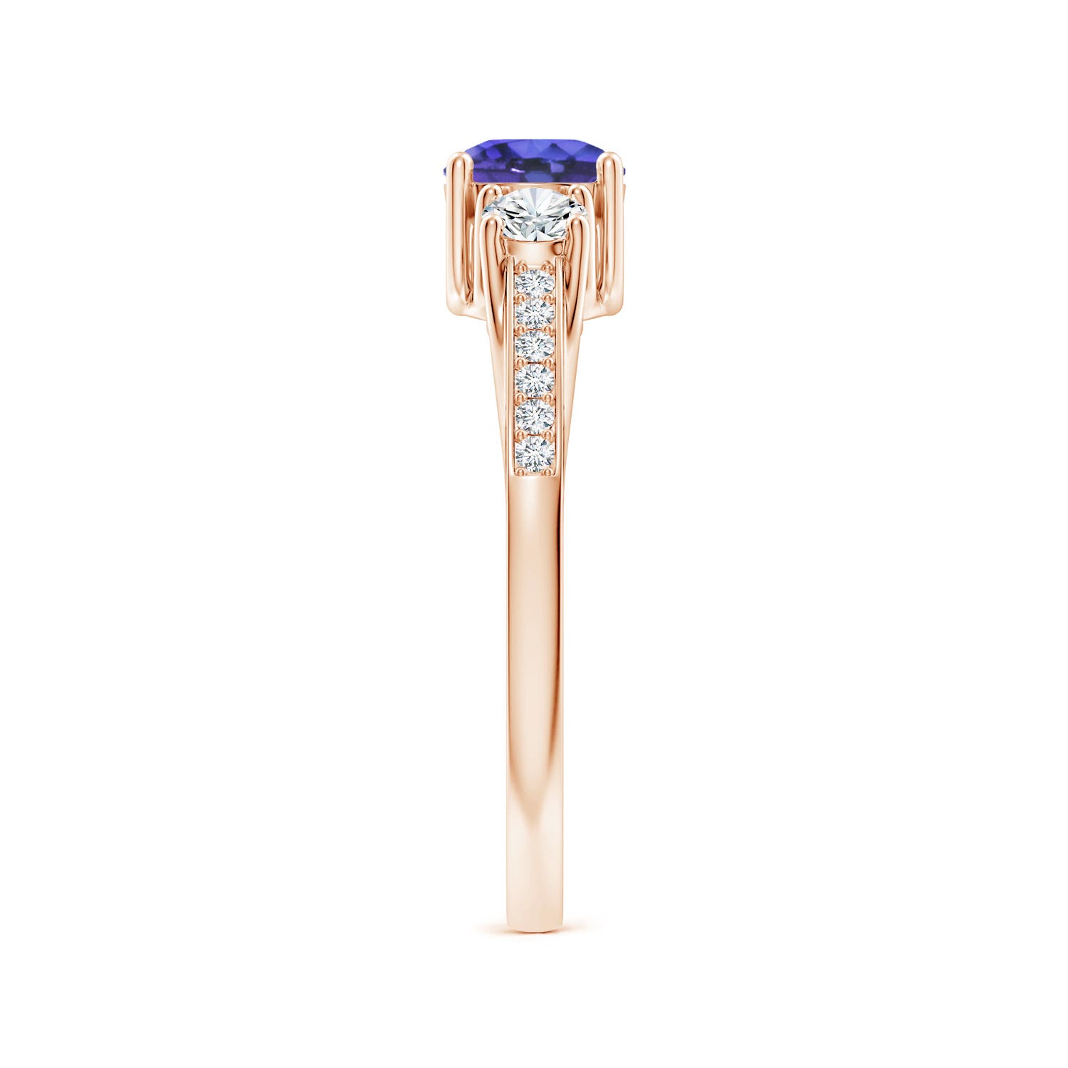 AAA - Tanzanite / 0.81 CT / 14 KT Rose Gold