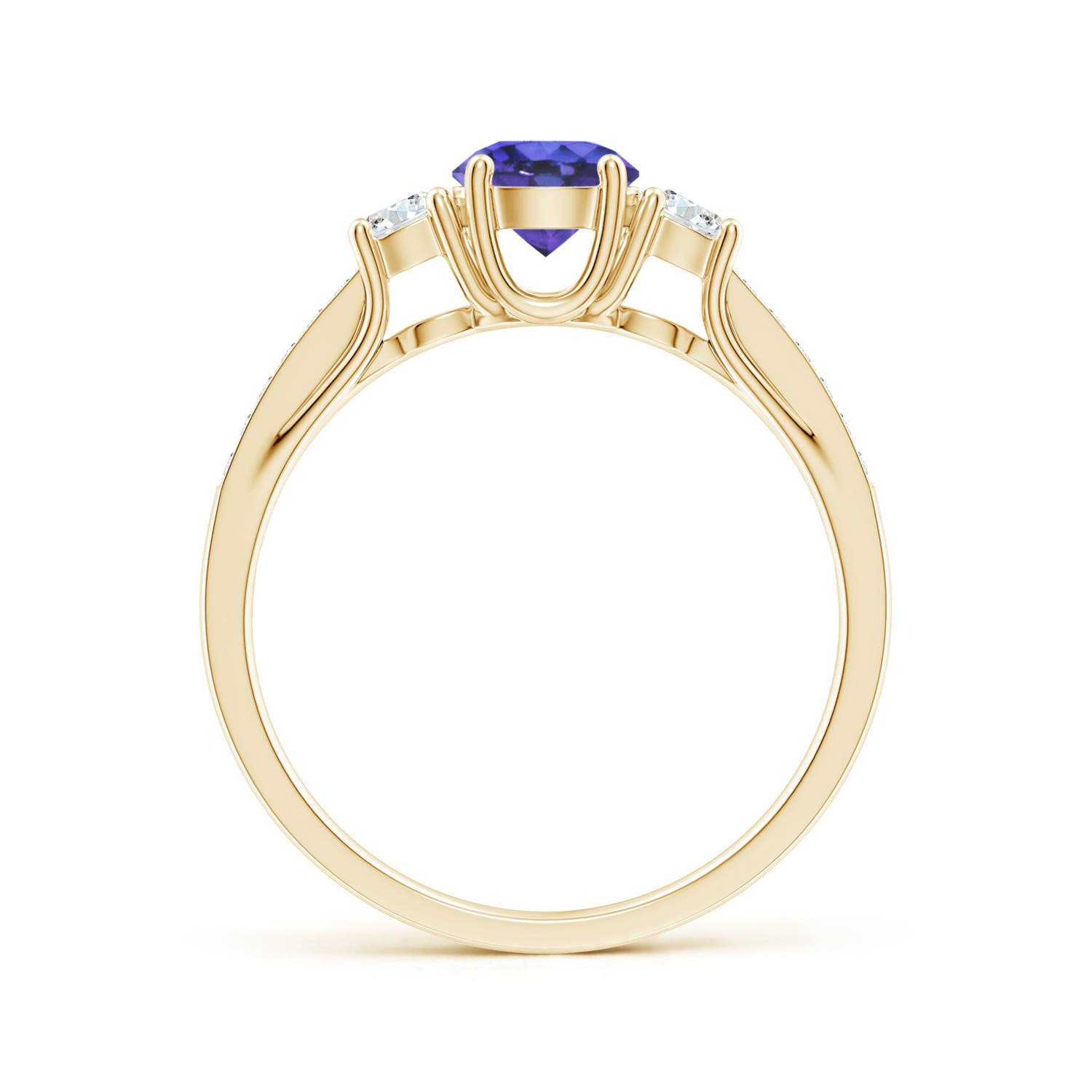 AAA - Tanzanite / 0.81 CT / 14 KT Yellow Gold