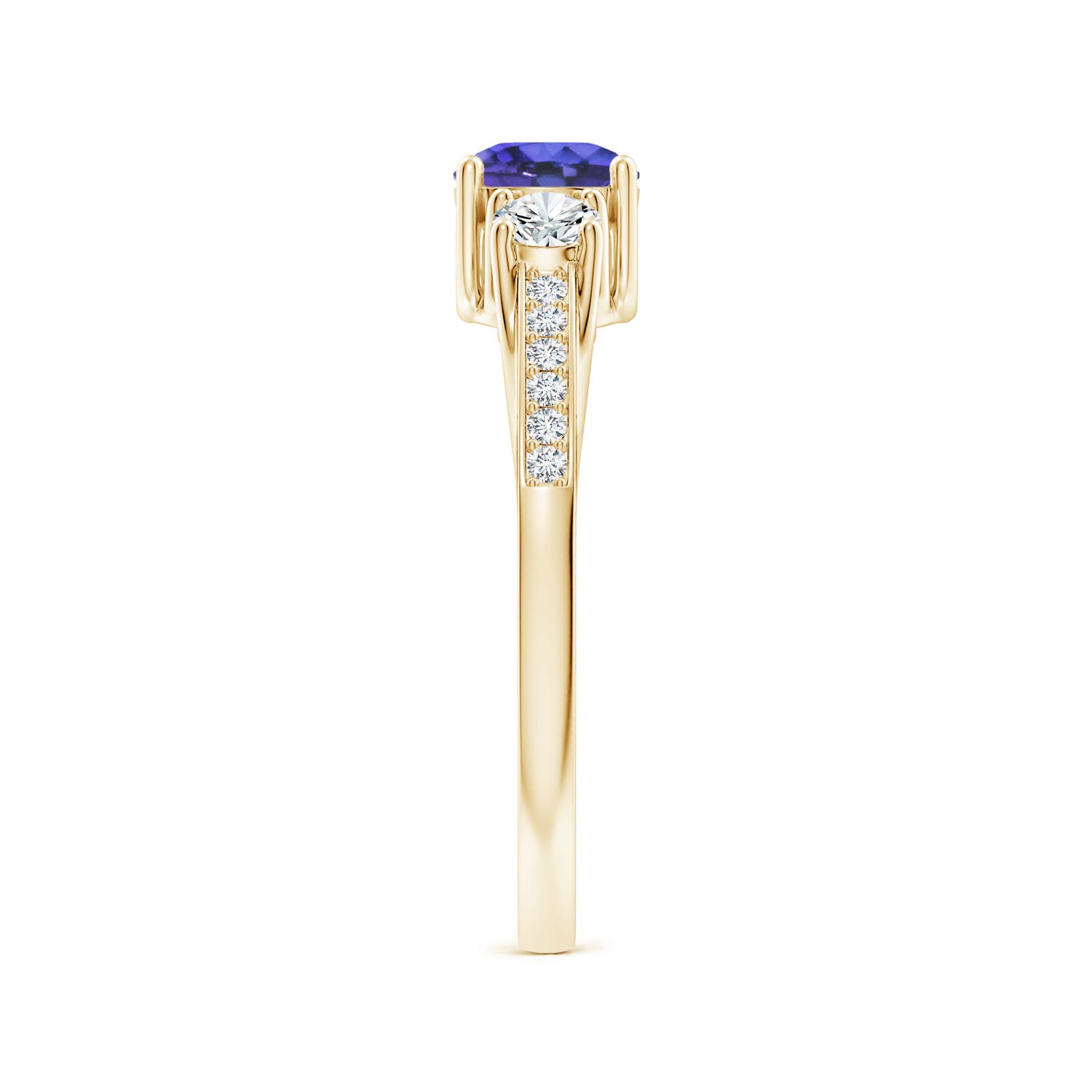 AAA - Tanzanite / 0.81 CT / 14 KT Yellow Gold