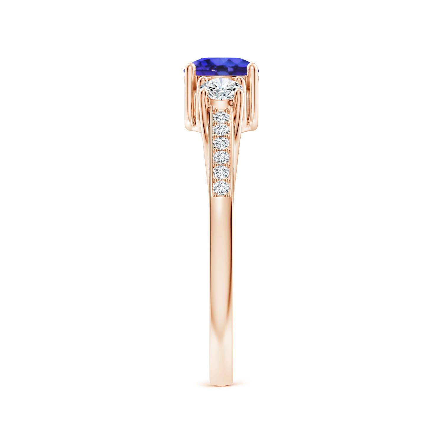 AAAA - Tanzanite / 0.81 CT / 14 KT Rose Gold