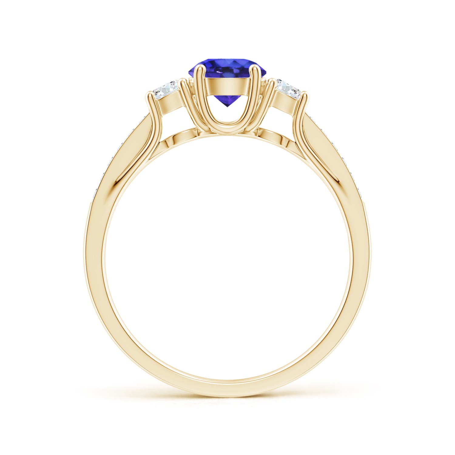 AAAA - Tanzanite / 0.81 CT / 14 KT Yellow Gold