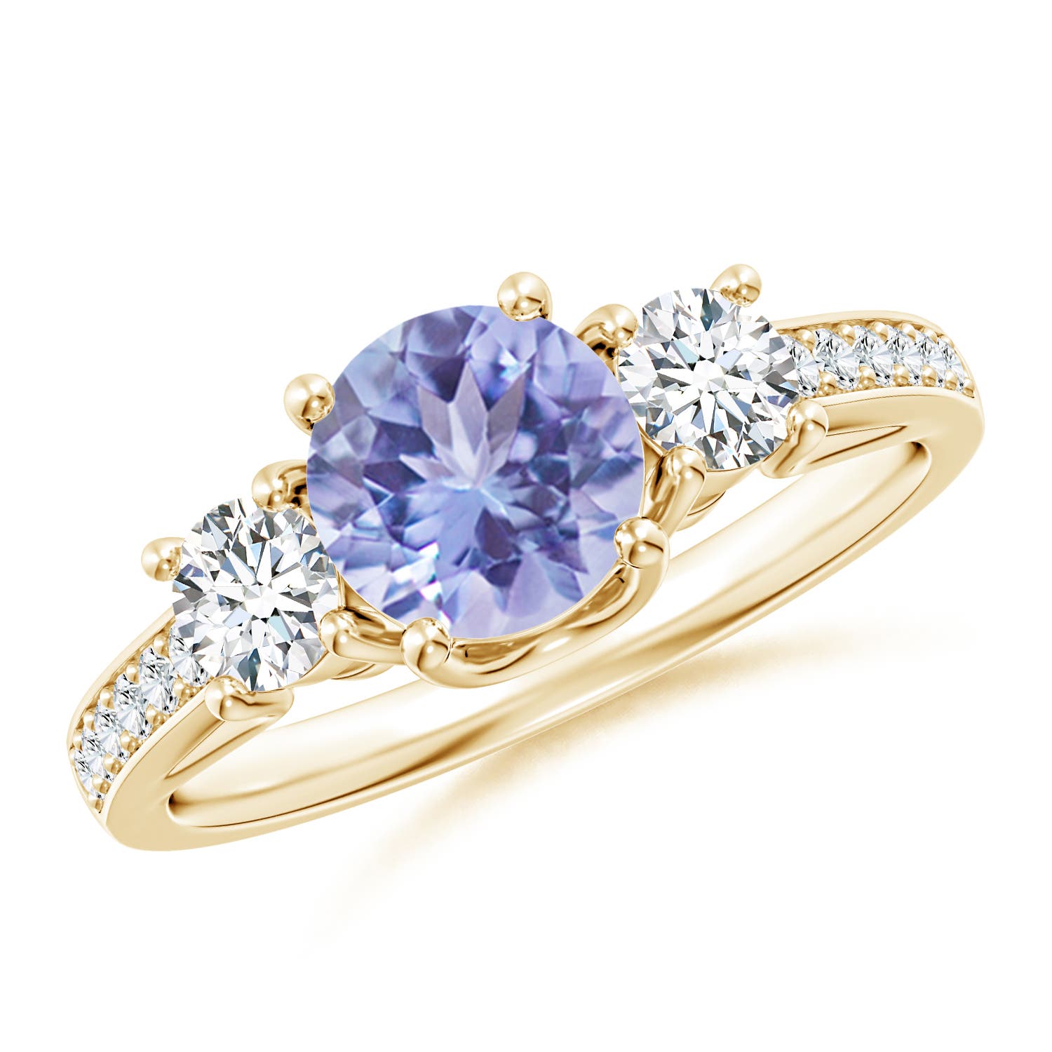 A - Tanzanite / 1.34 CT / 14 KT Yellow Gold