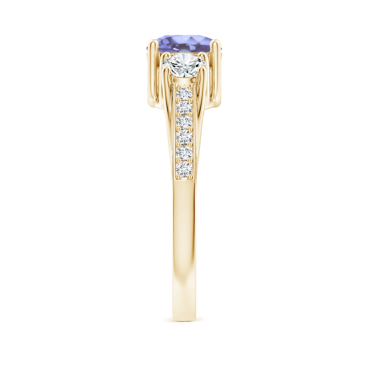 A - Tanzanite / 1.34 CT / 14 KT Yellow Gold