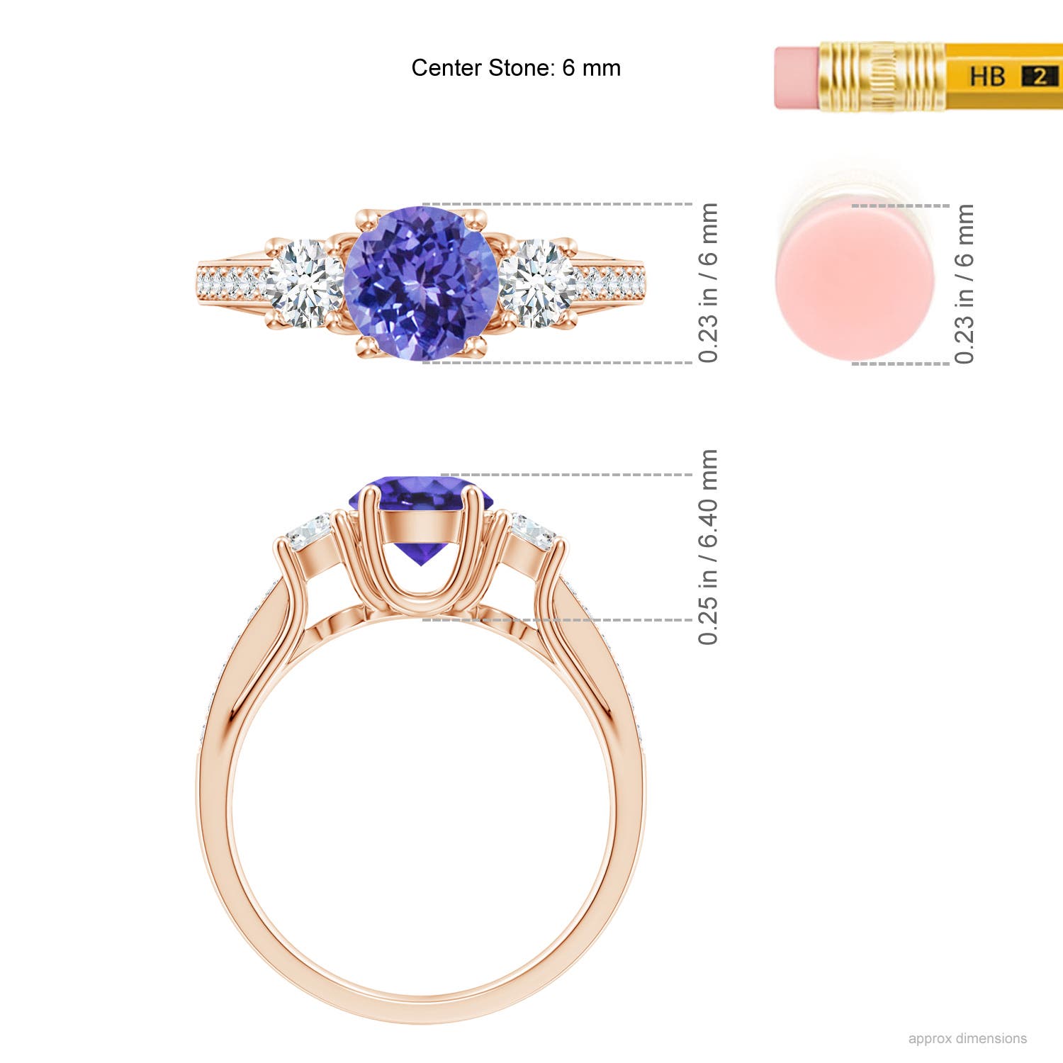 AA - Tanzanite / 1.34 CT / 14 KT Rose Gold