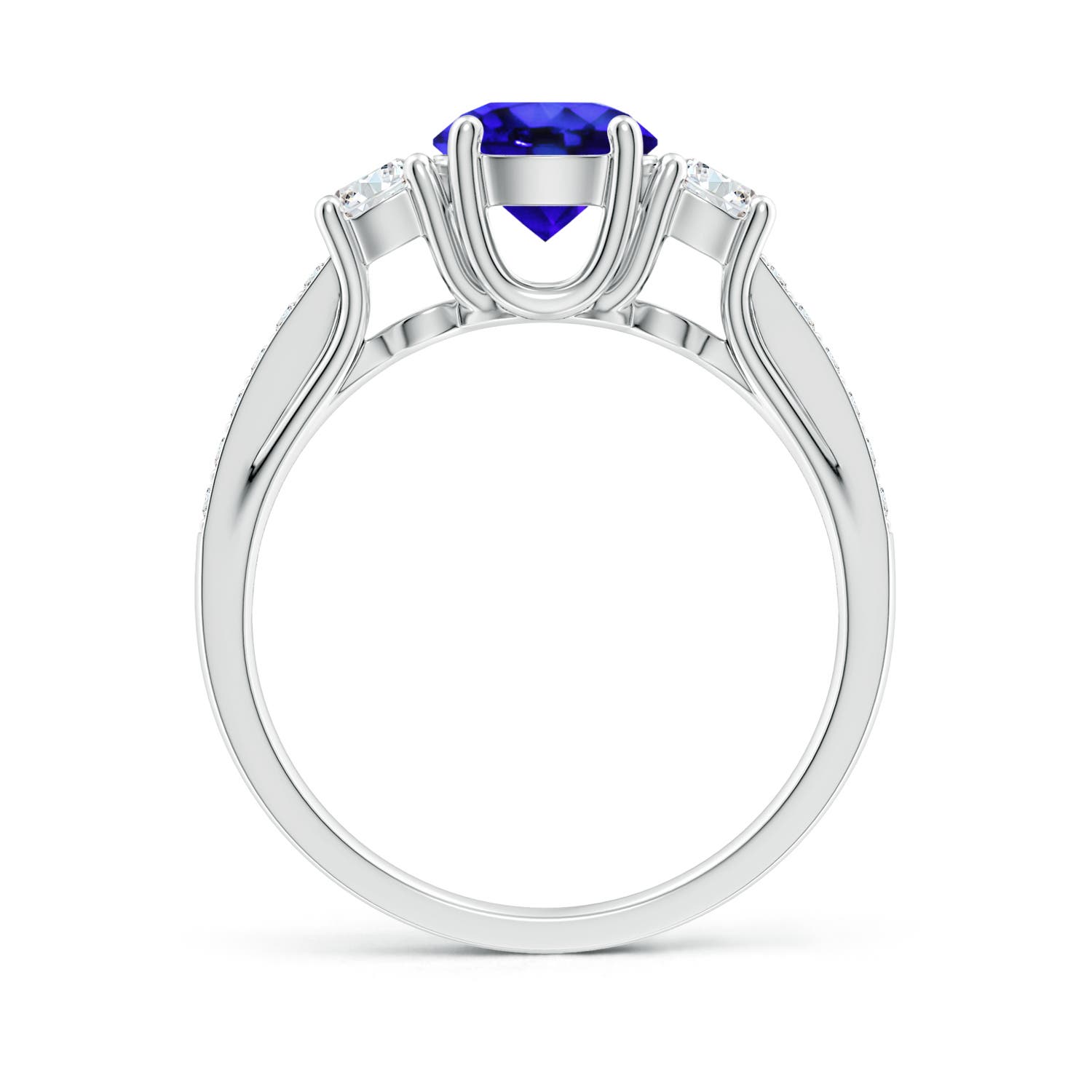 AAA - Tanzanite / 1.34 CT / 14 KT White Gold