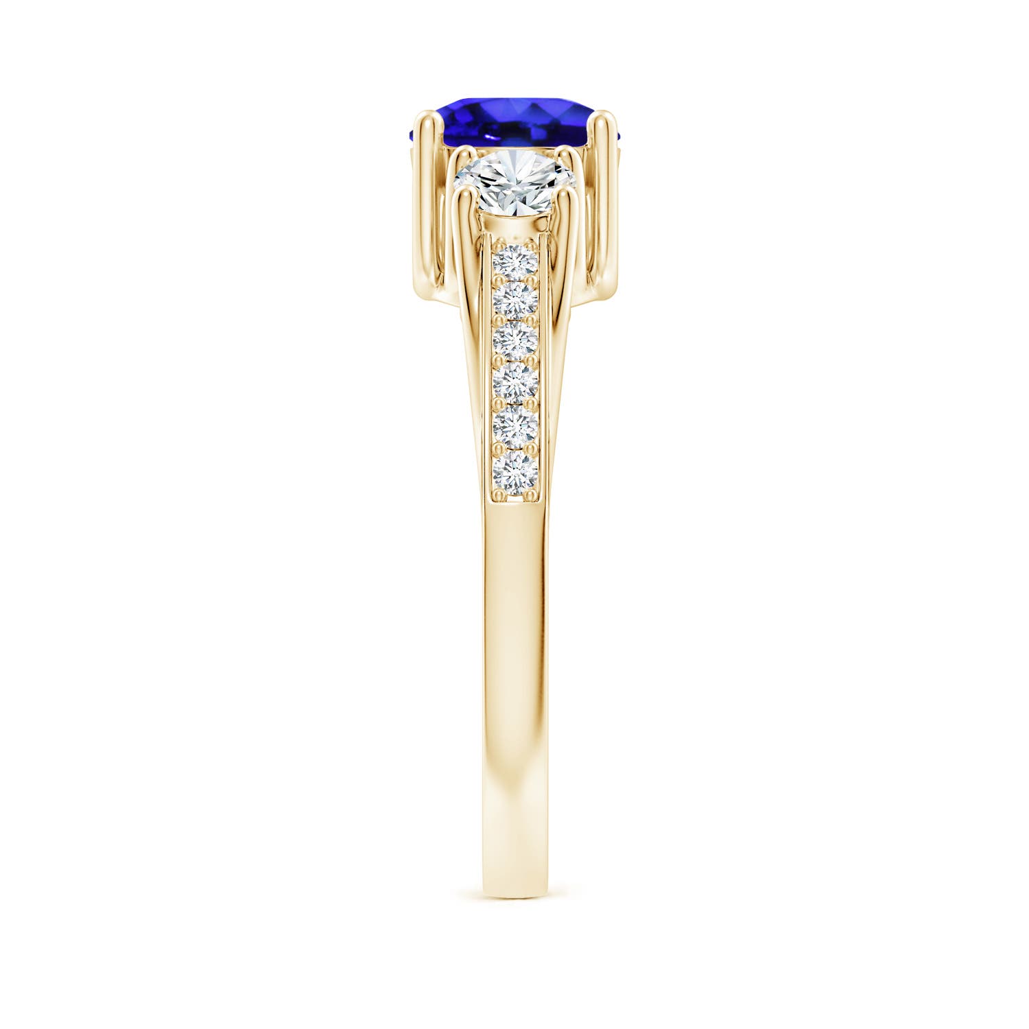 AAA - Tanzanite / 1.34 CT / 14 KT Yellow Gold