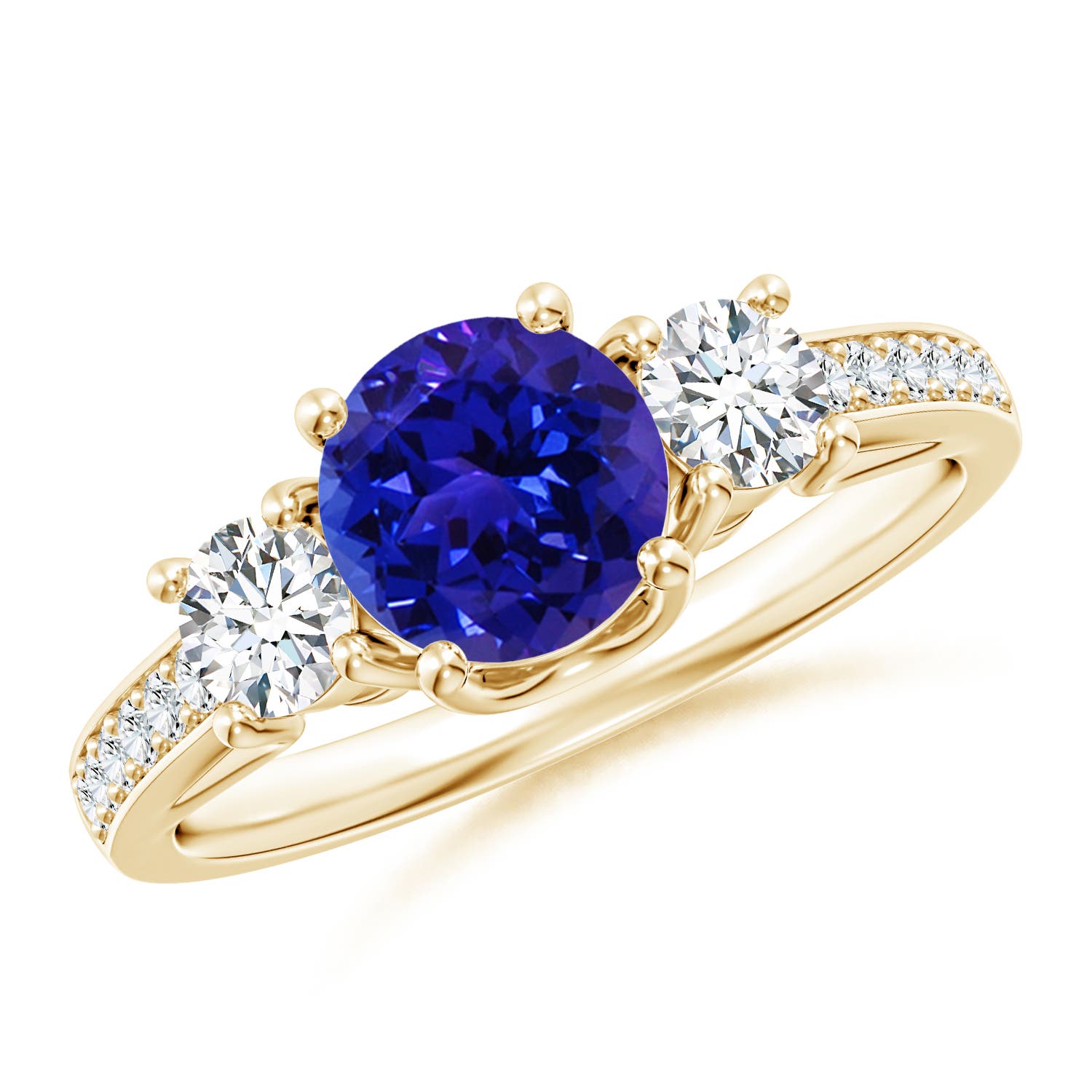 AAAA - Tanzanite / 1.34 CT / 14 KT Yellow Gold