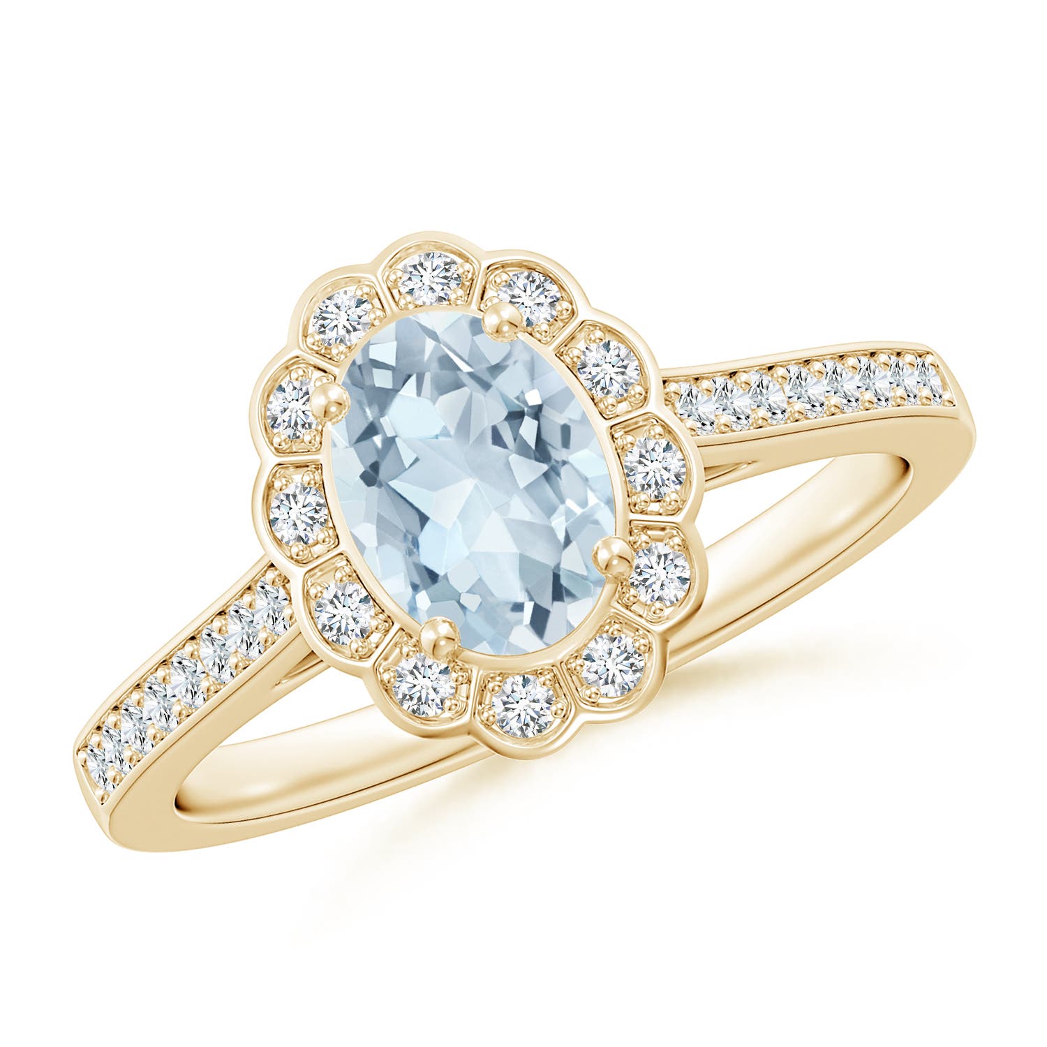 A - Aquamarine / 0.8 CT / 14 KT Yellow Gold