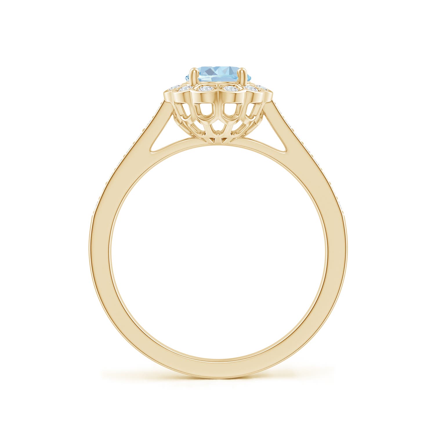 A - Aquamarine / 0.8 CT / 14 KT Yellow Gold