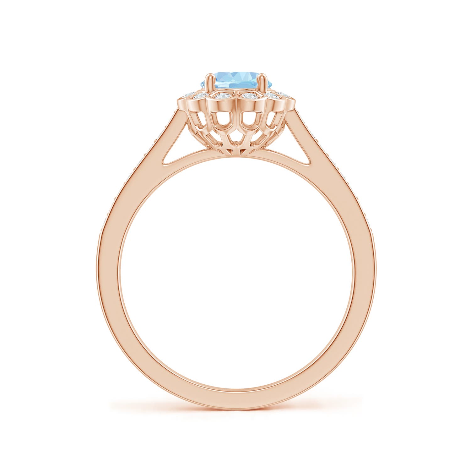 AAA - Aquamarine / 0.8 CT / 14 KT Rose Gold