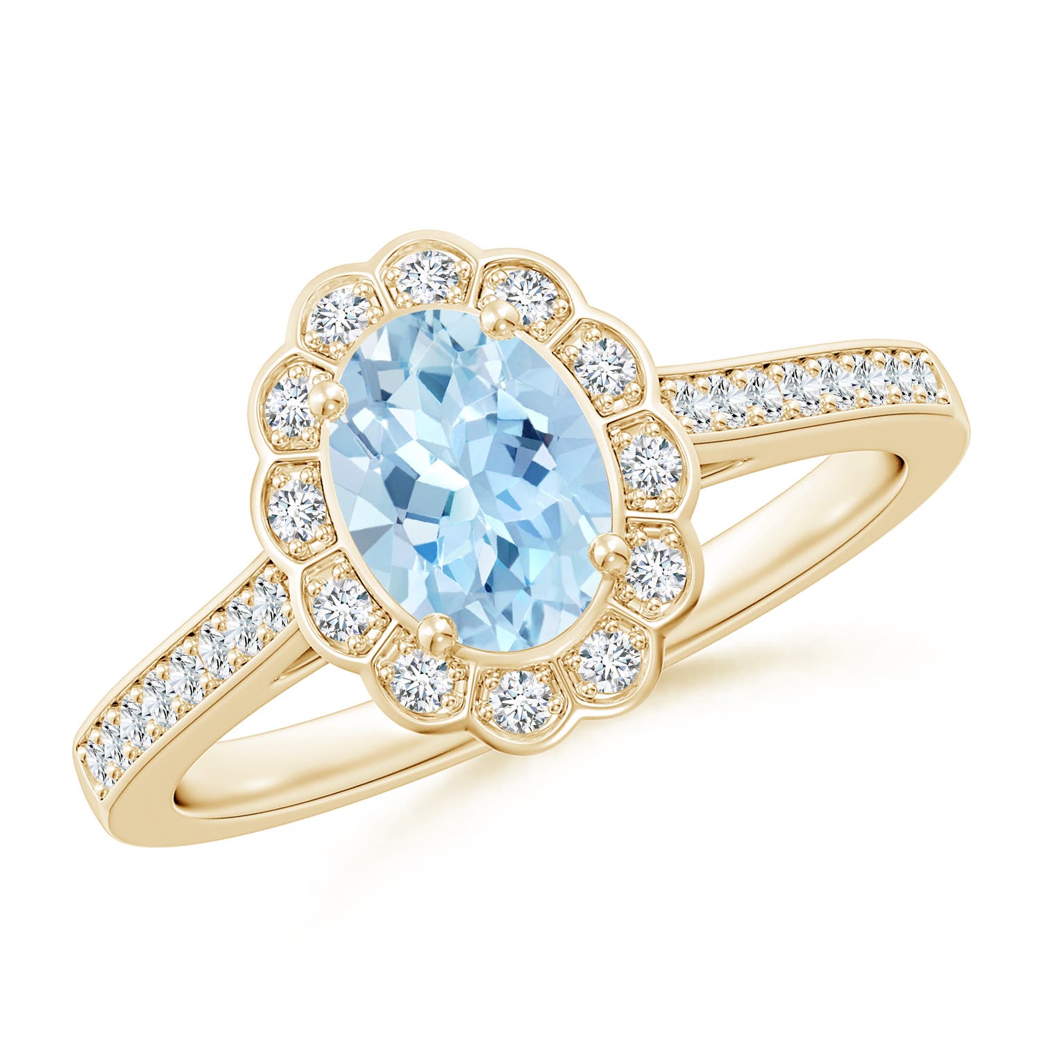 AAA - Aquamarine / 0.8 CT / 14 KT Yellow Gold