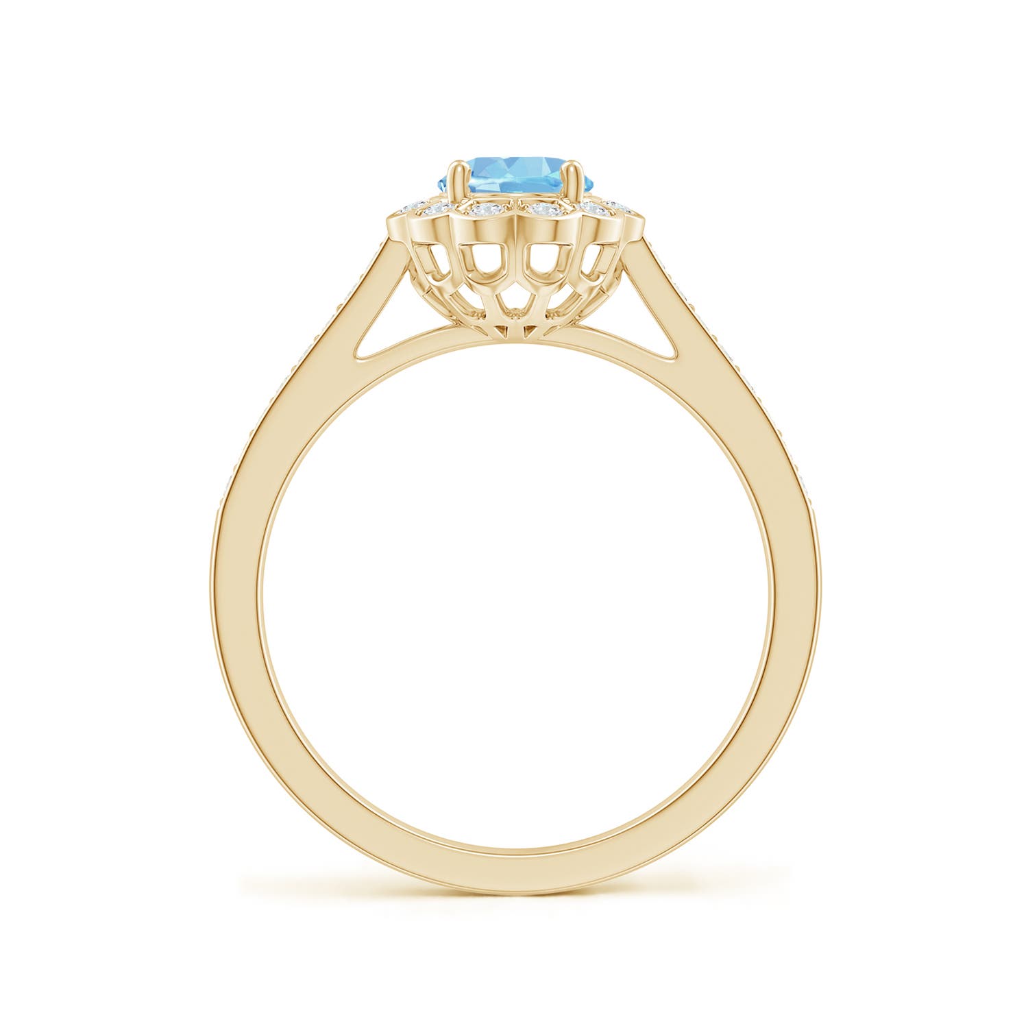 AAAA - Aquamarine / 0.8 CT / 14 KT Yellow Gold