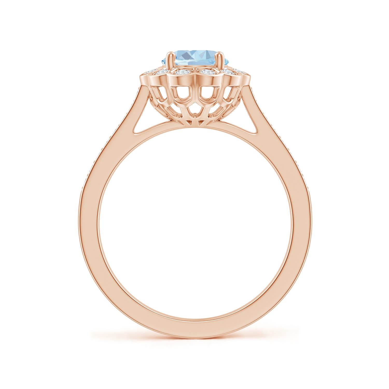 A - Aquamarine / 1.22 CT / 14 KT Rose Gold