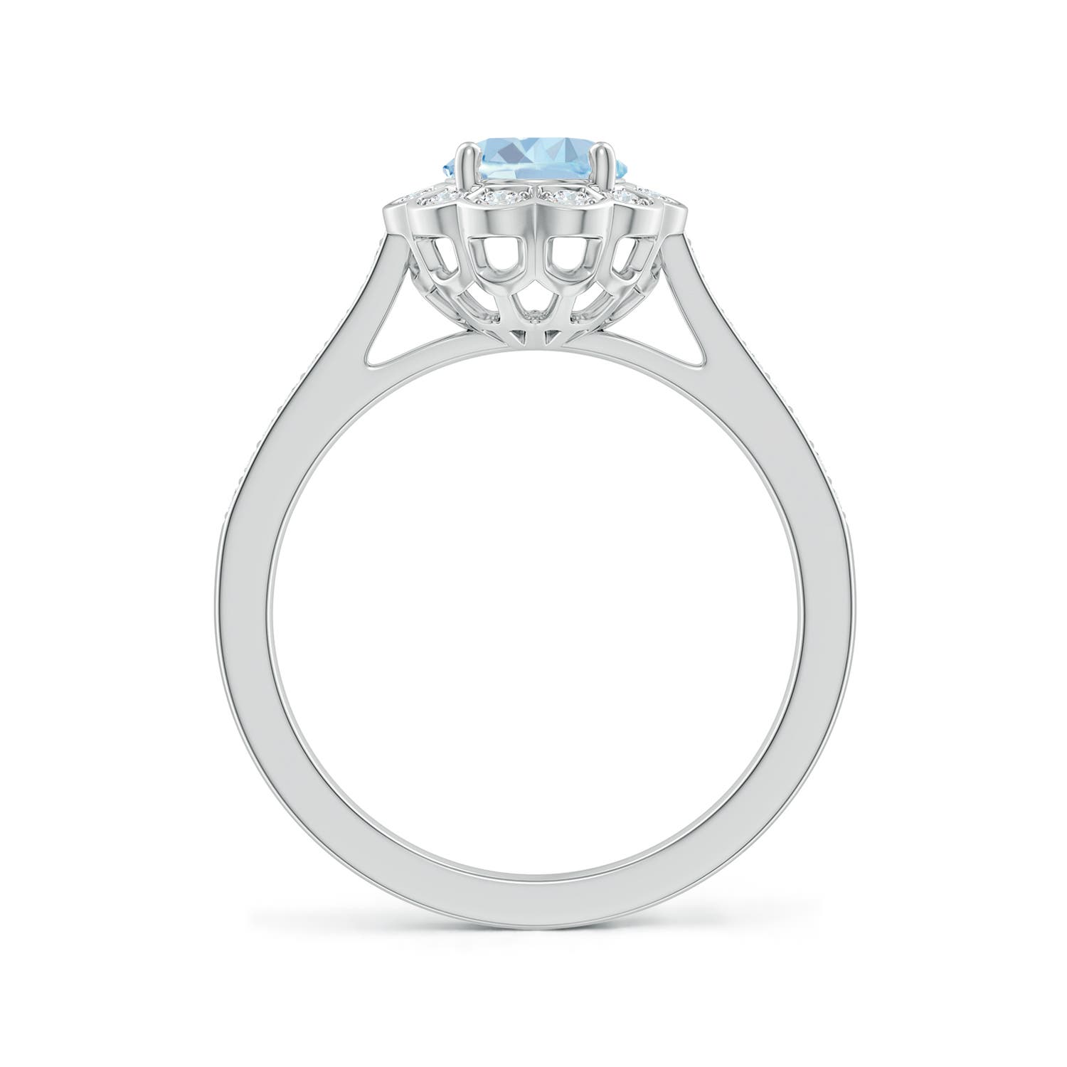 A - Aquamarine / 1.22 CT / 14 KT White Gold