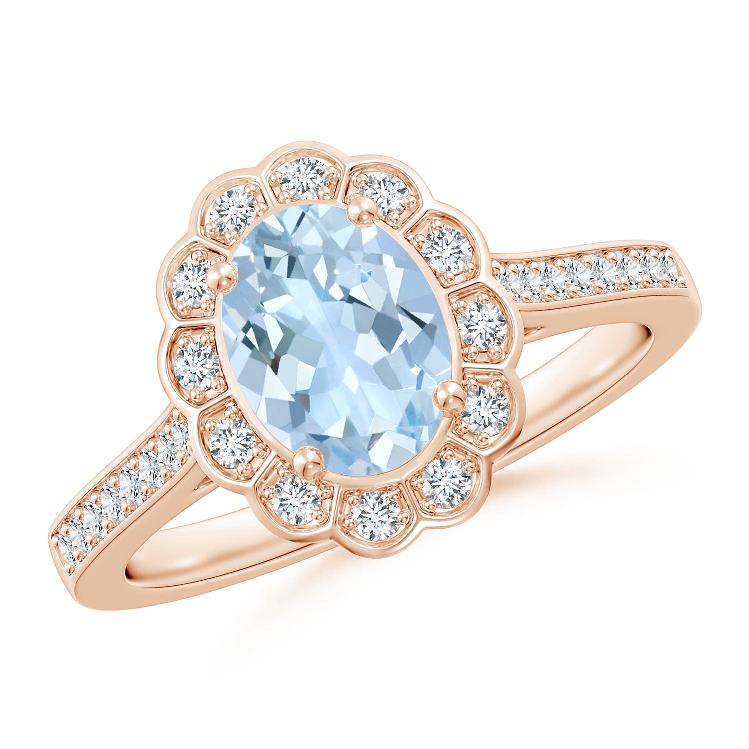 AA - Aquamarine / 1.22 CT / 14 KT Rose Gold