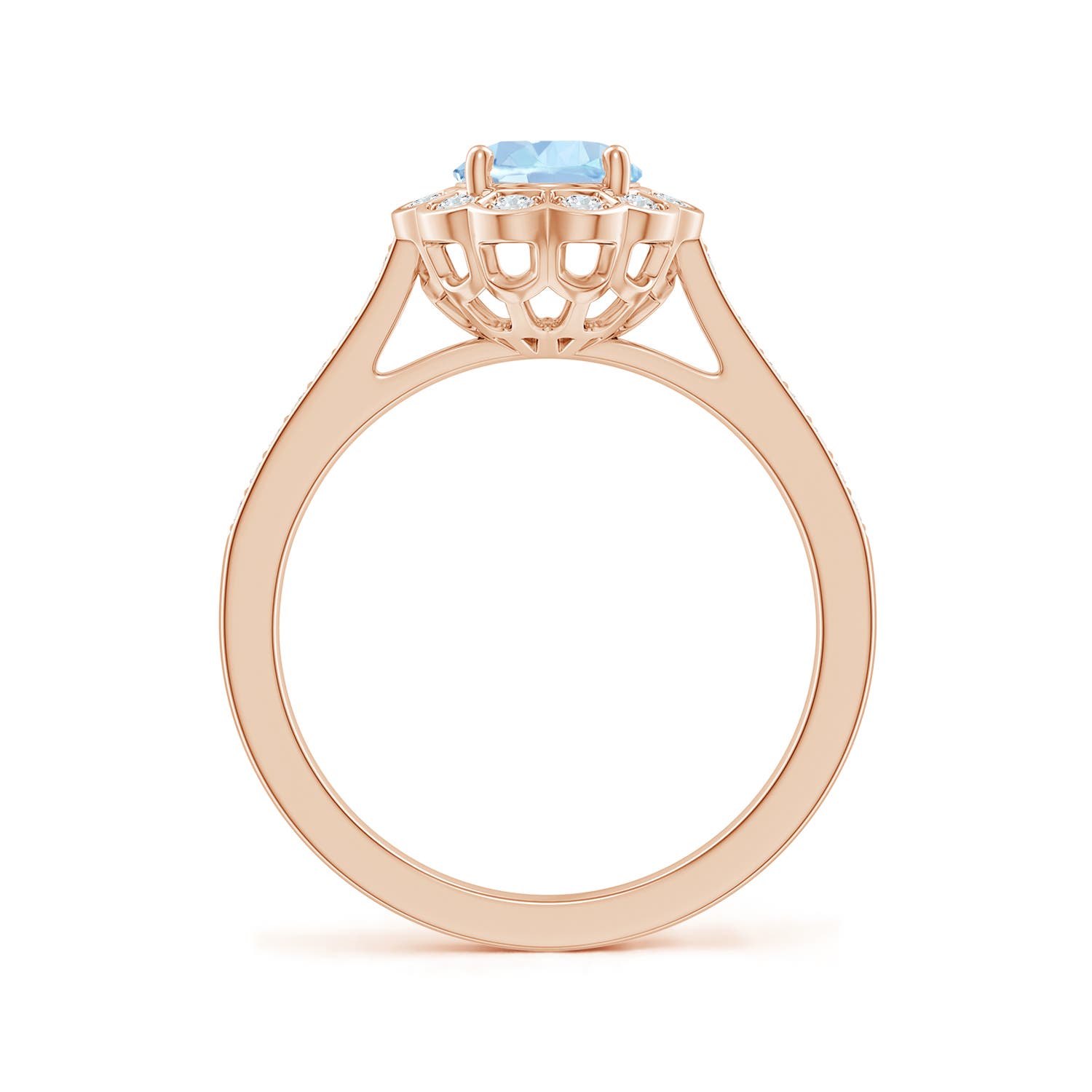 AA - Aquamarine / 1.22 CT / 14 KT Rose Gold