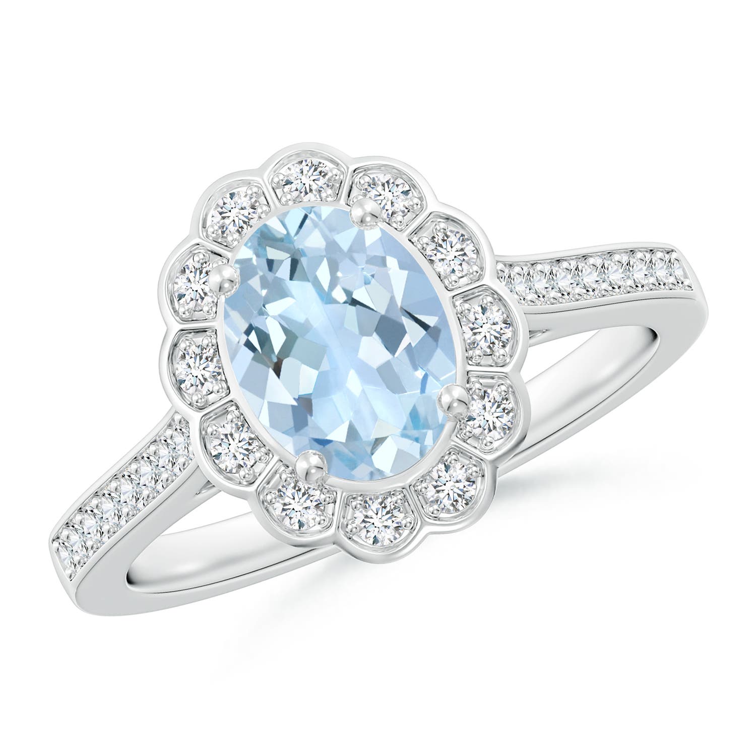 AA - Aquamarine / 1.22 CT / 14 KT White Gold