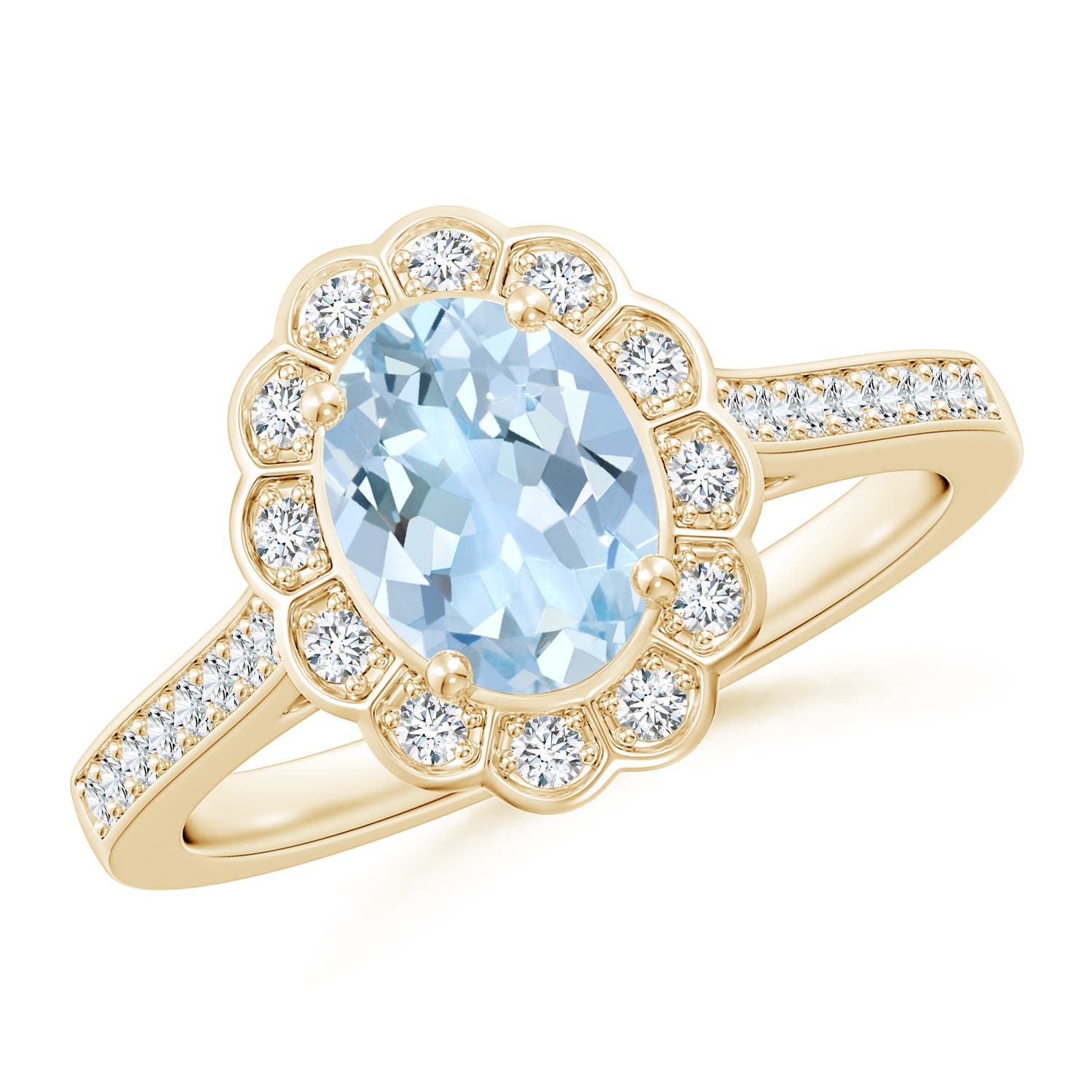 AA - Aquamarine / 1.22 CT / 14 KT Yellow Gold