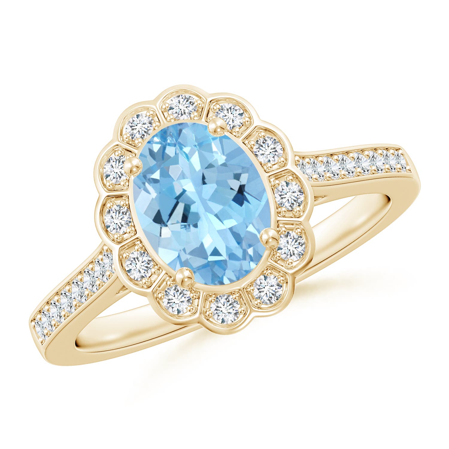 AAAA - Aquamarine / 1.22 CT / 14 KT Yellow Gold