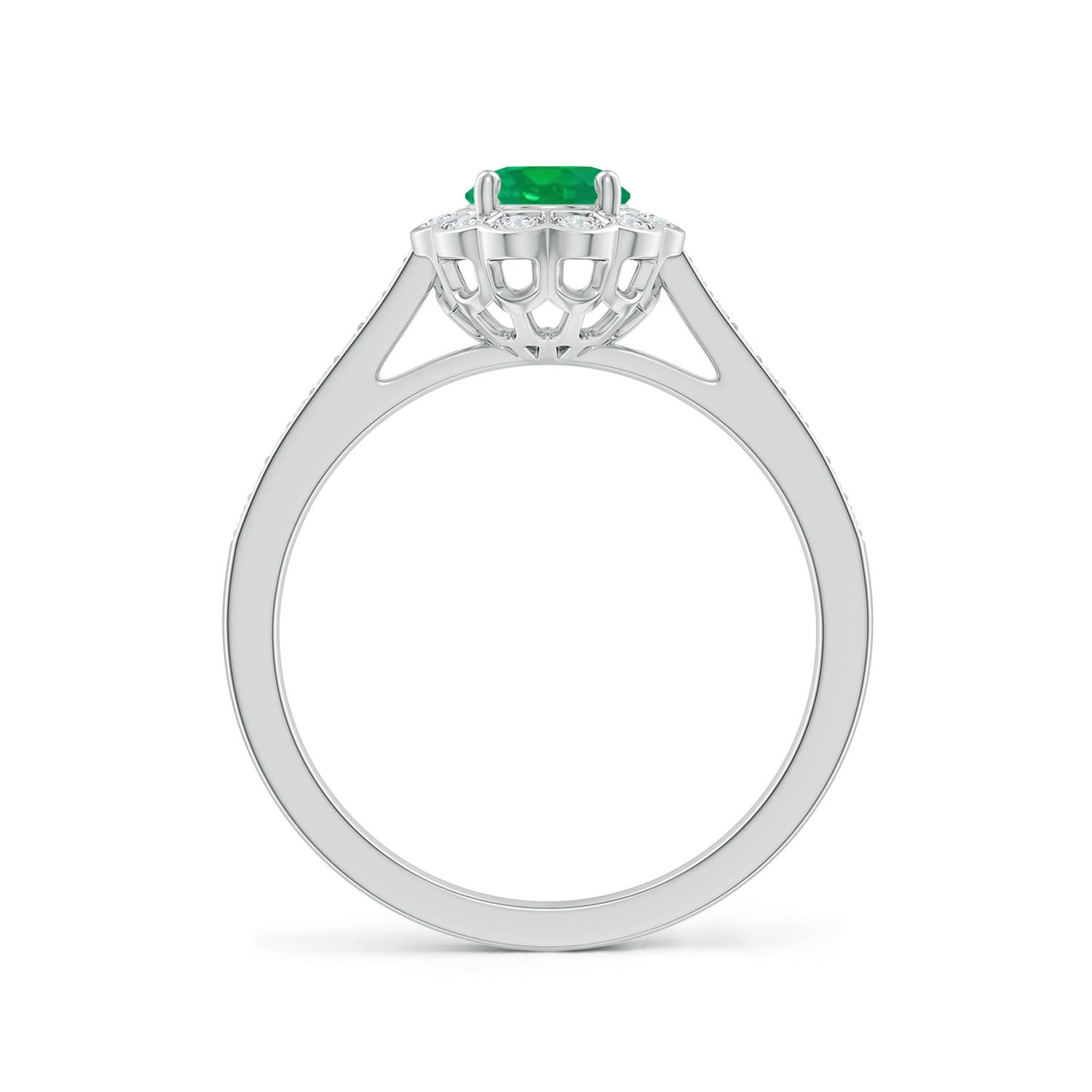 AA - Emerald / 0.86 CT / 14 KT White Gold