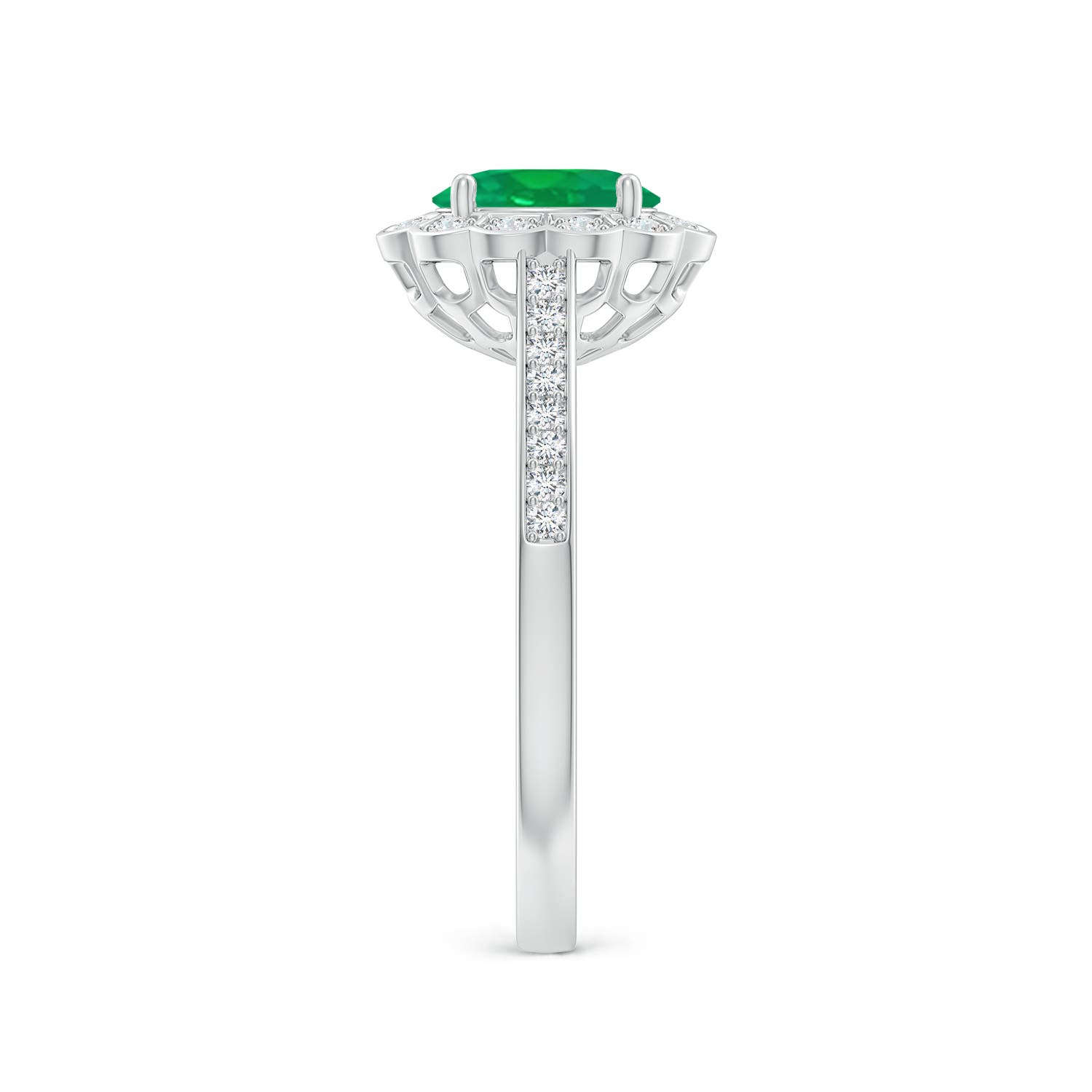 AA - Emerald / 0.86 CT / 14 KT White Gold