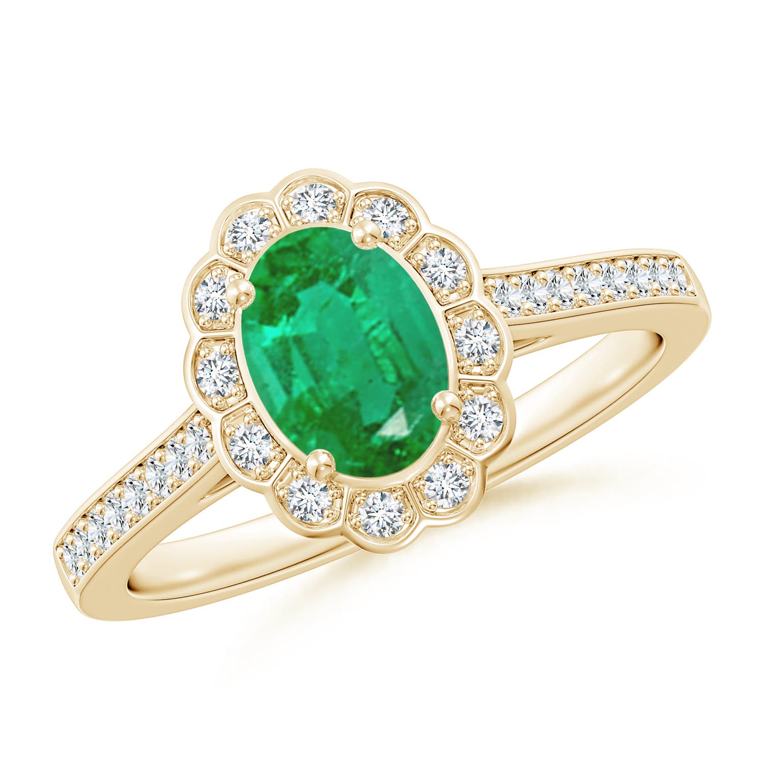 AA - Emerald / 0.86 CT / 14 KT Yellow Gold