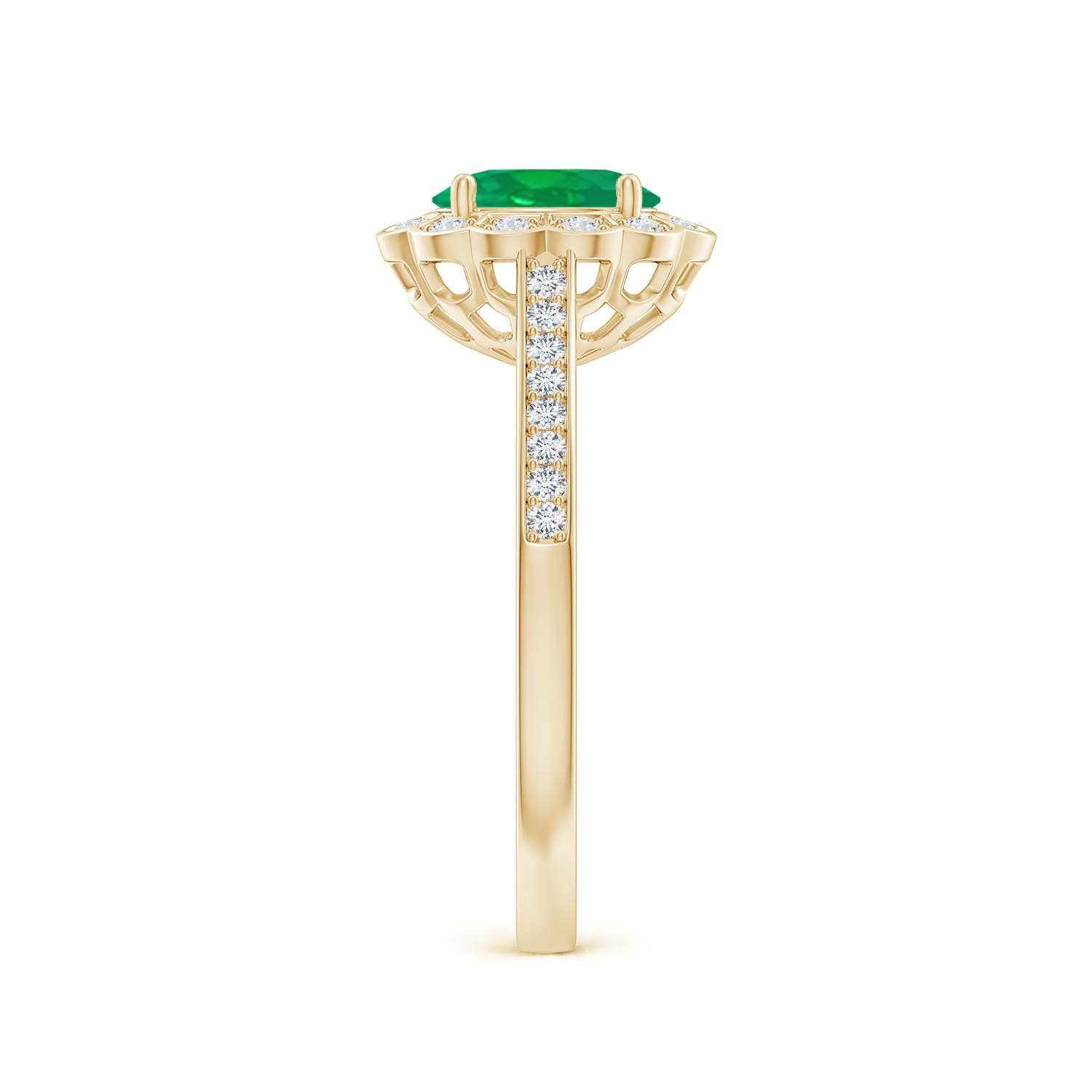 AA - Emerald / 0.86 CT / 14 KT Yellow Gold