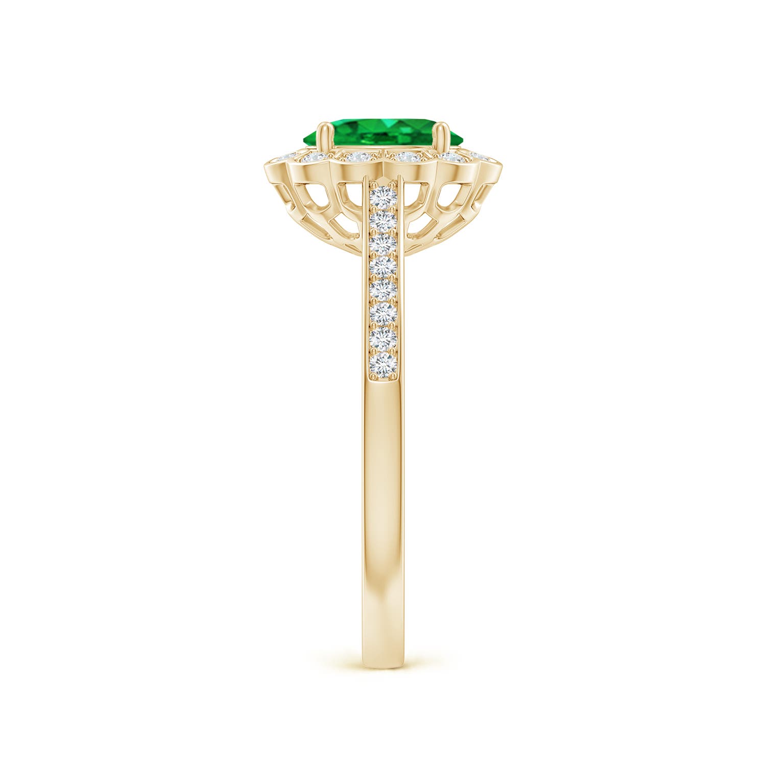 AAA - Emerald / 0.86 CT / 14 KT Yellow Gold