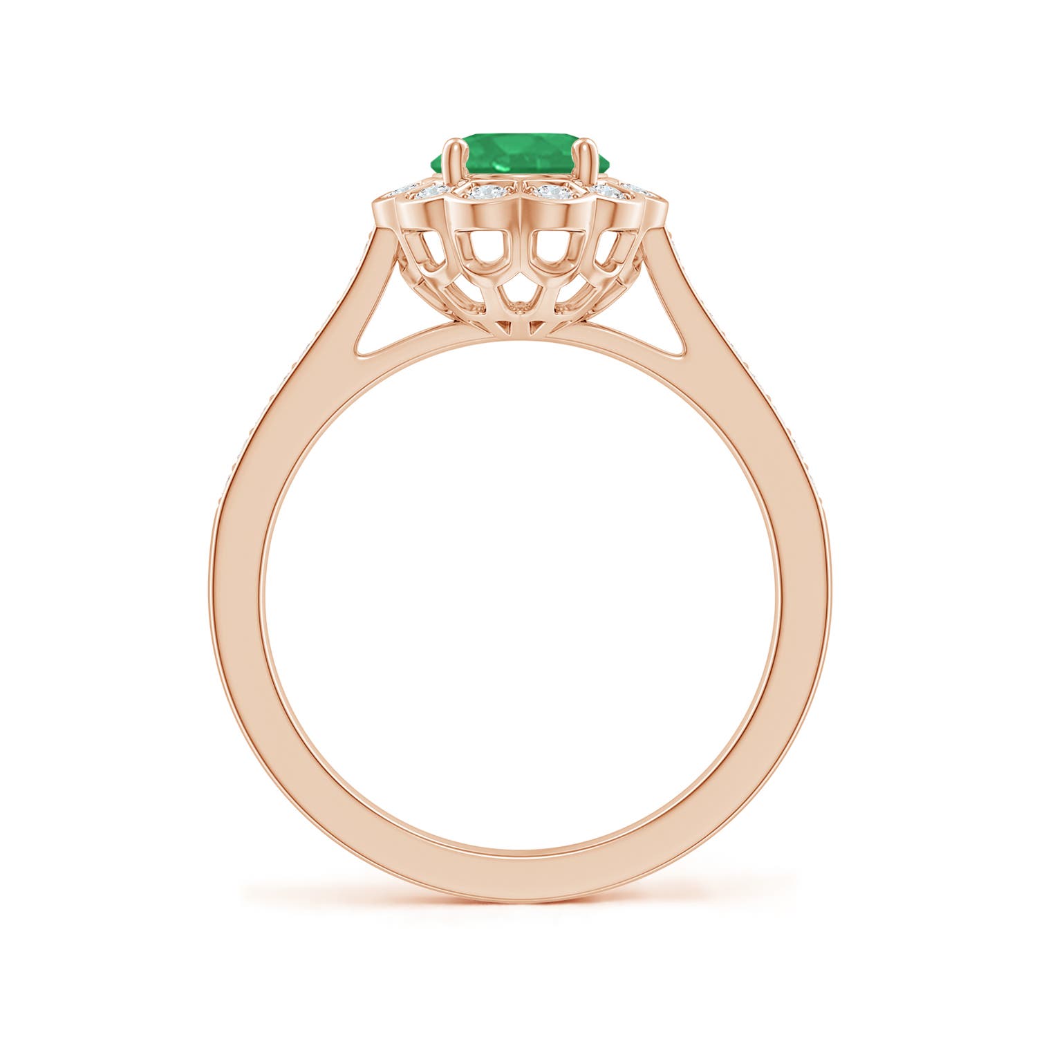 A - Emerald / 1.32 CT / 14 KT Rose Gold