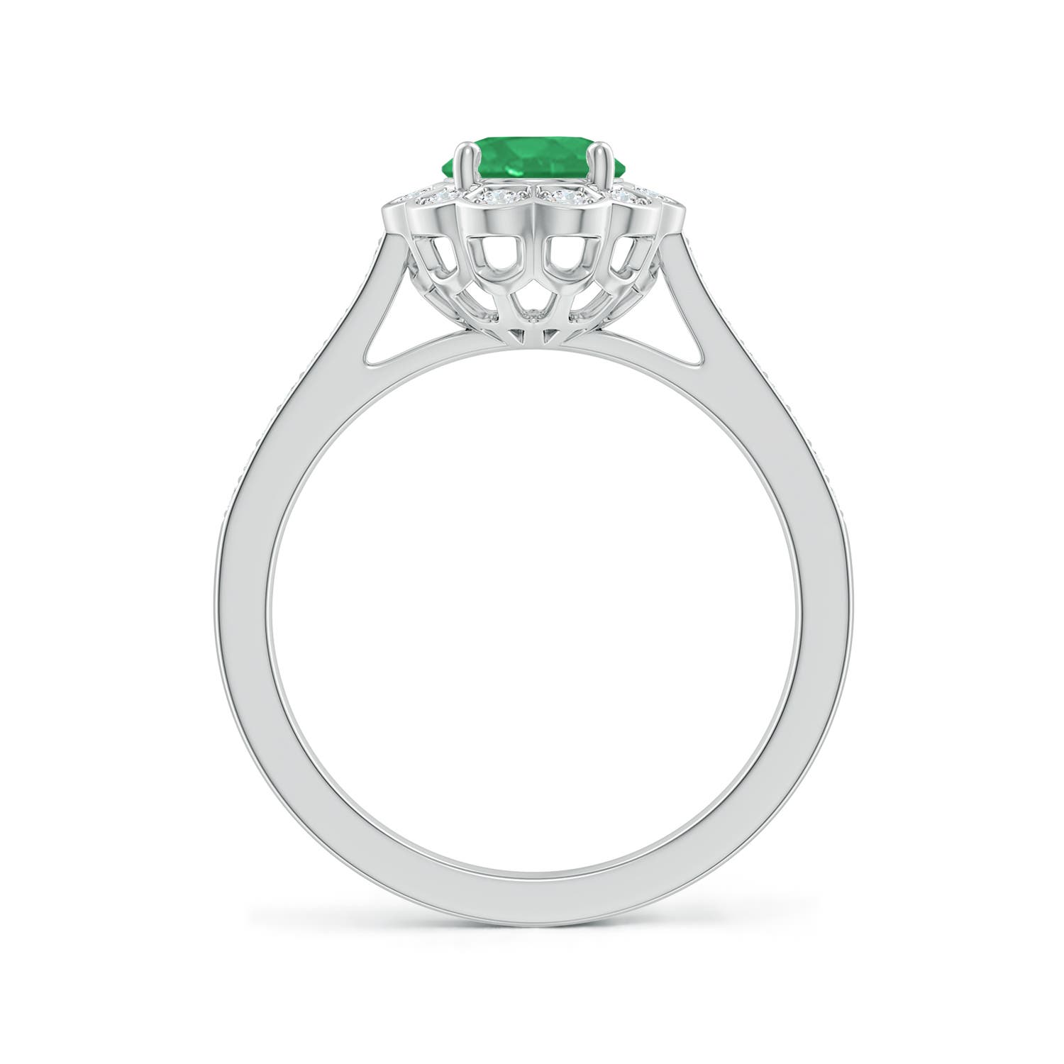 A - Emerald / 1.32 CT / 14 KT White Gold