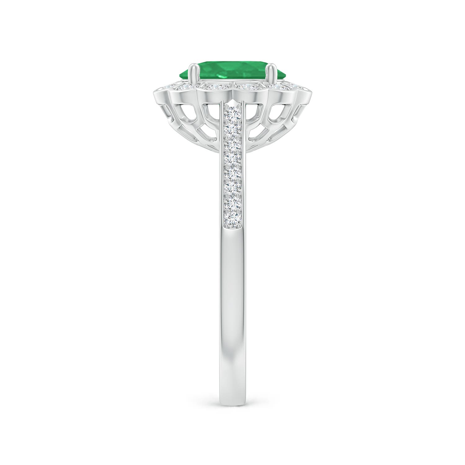 A - Emerald / 1.32 CT / 14 KT White Gold