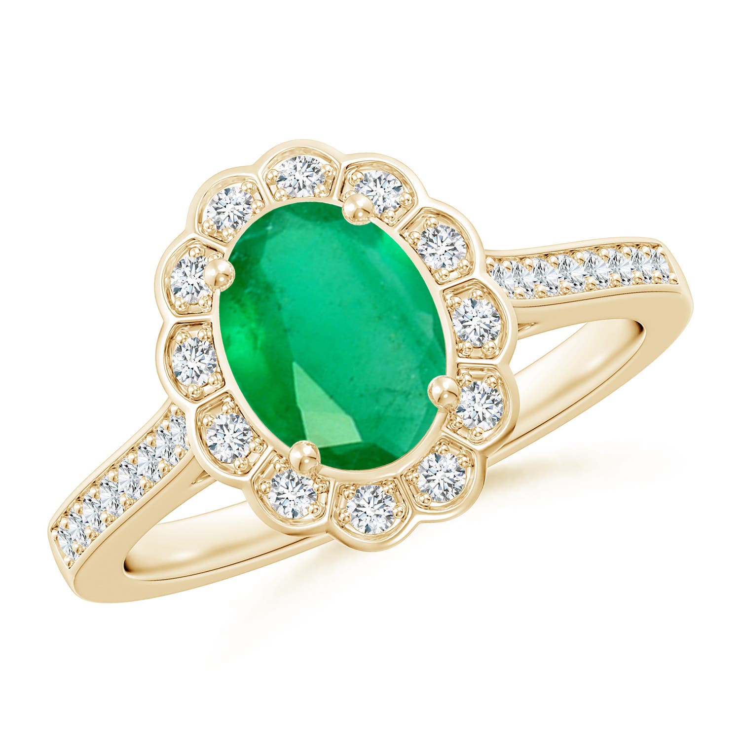 A - Emerald / 1.32 CT / 14 KT Yellow Gold