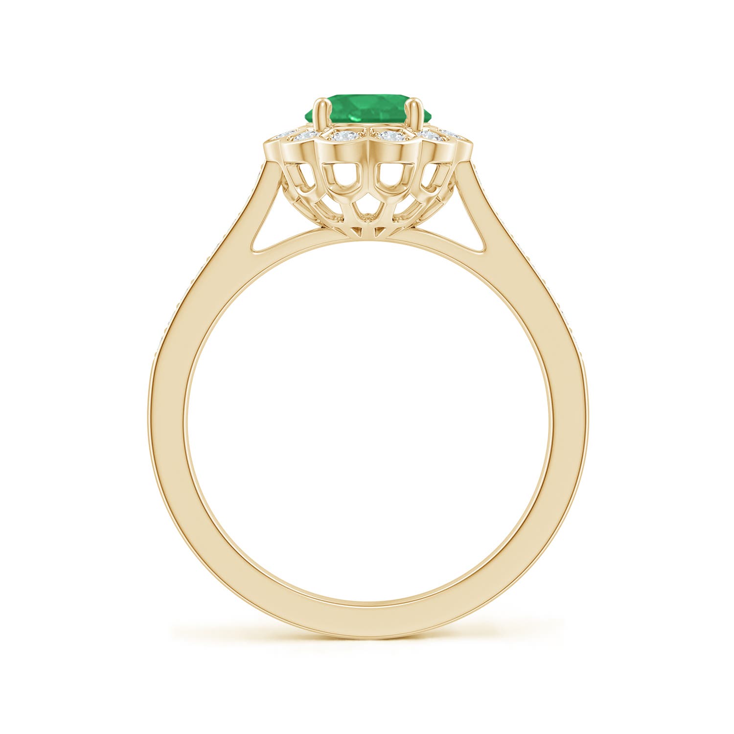 A - Emerald / 1.32 CT / 14 KT Yellow Gold