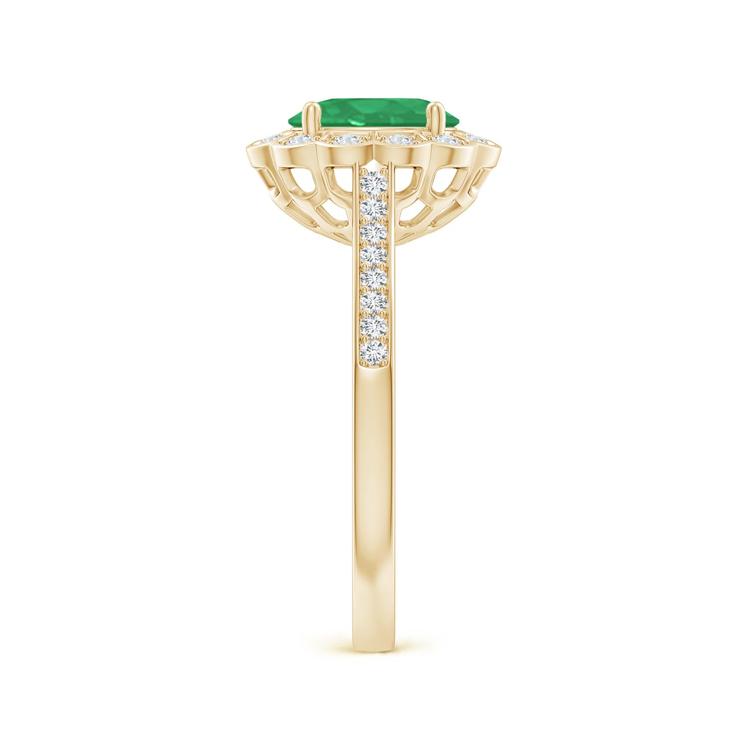 A - Emerald / 1.32 CT / 14 KT Yellow Gold