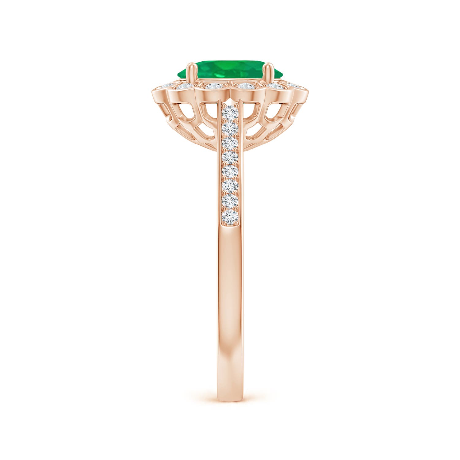 AA - Emerald / 1.32 CT / 14 KT Rose Gold