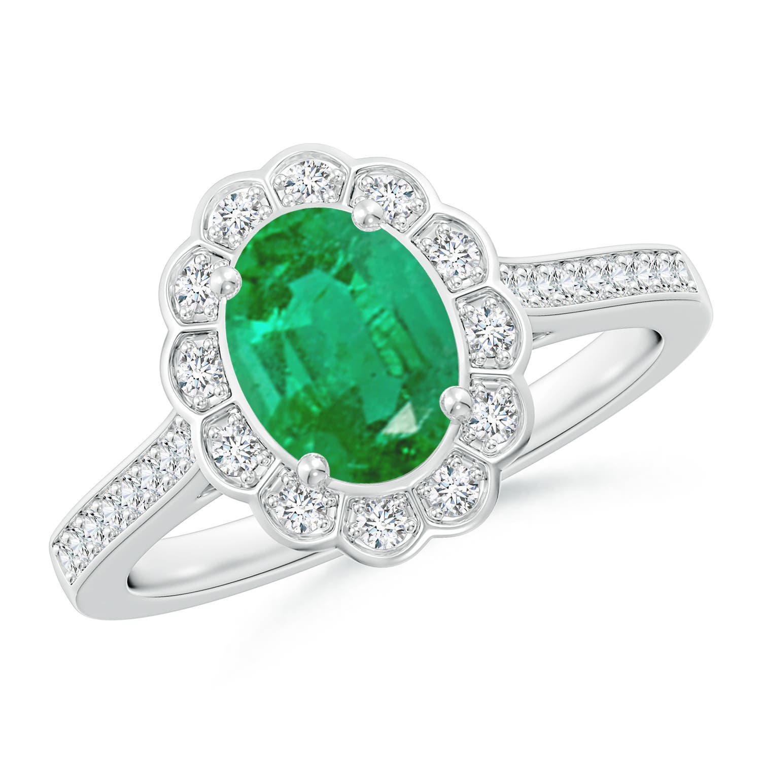 AA - Emerald / 1.32 CT / 14 KT White Gold