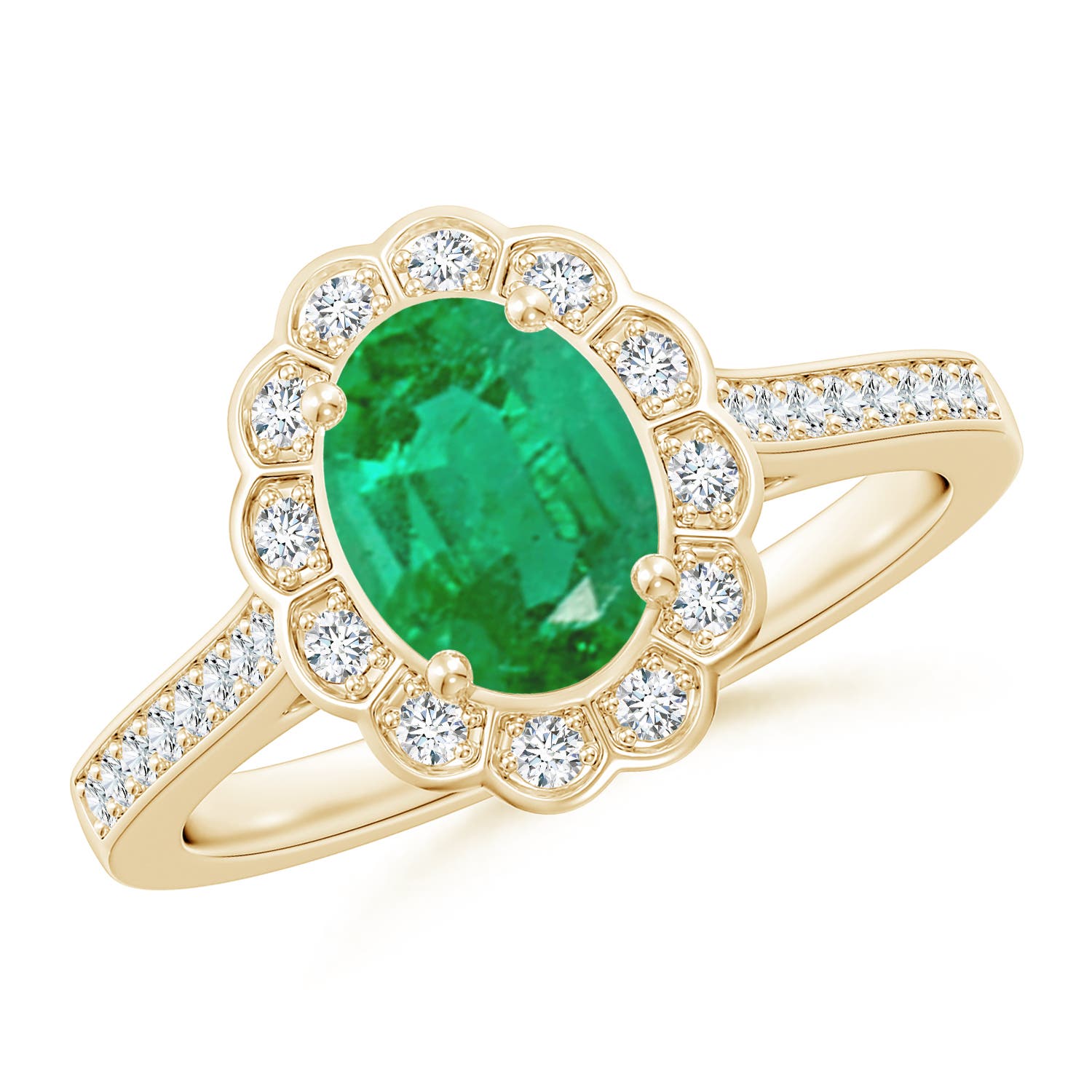 AA - Emerald / 1.32 CT / 14 KT Yellow Gold