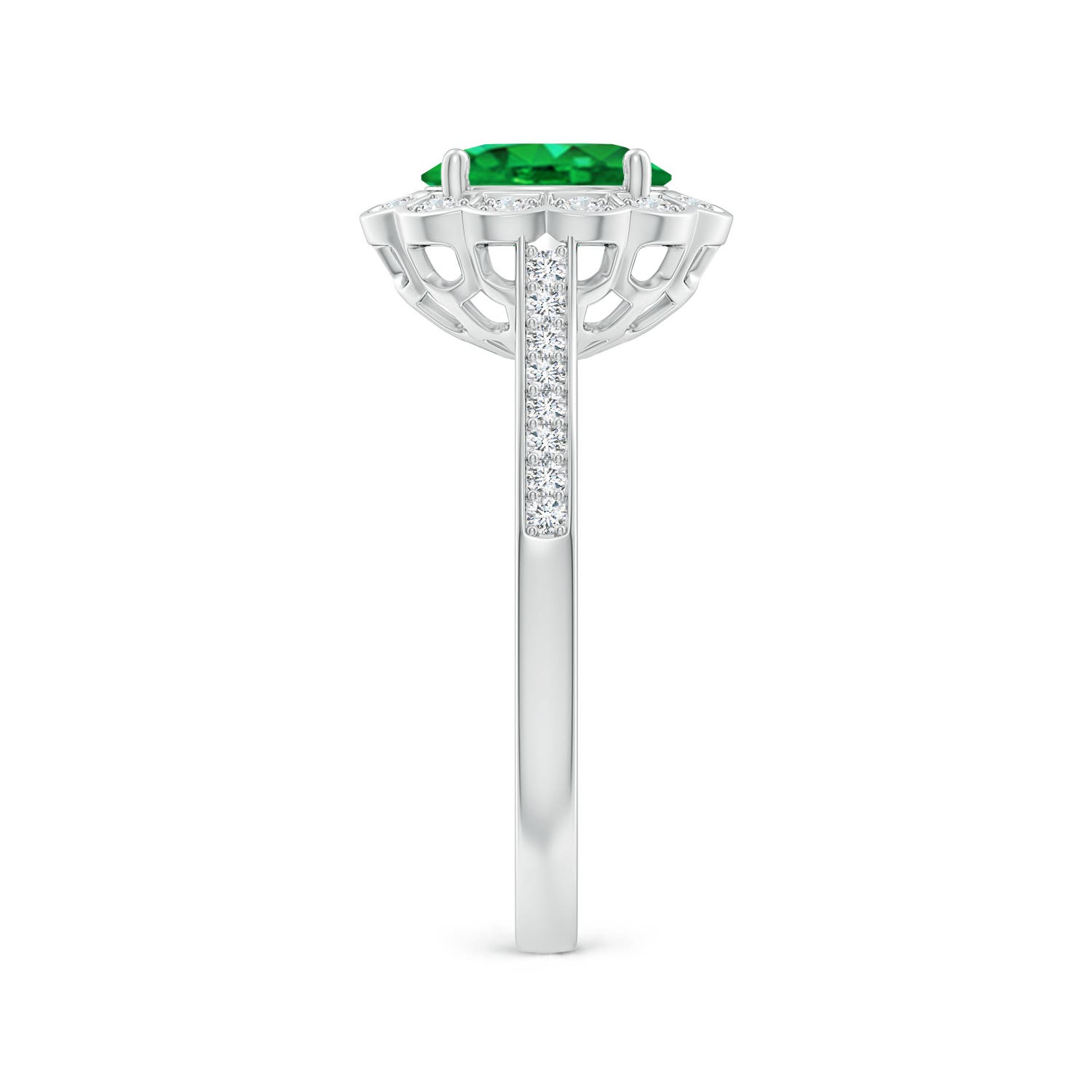 AAA - Emerald / 1.32 CT / 14 KT White Gold