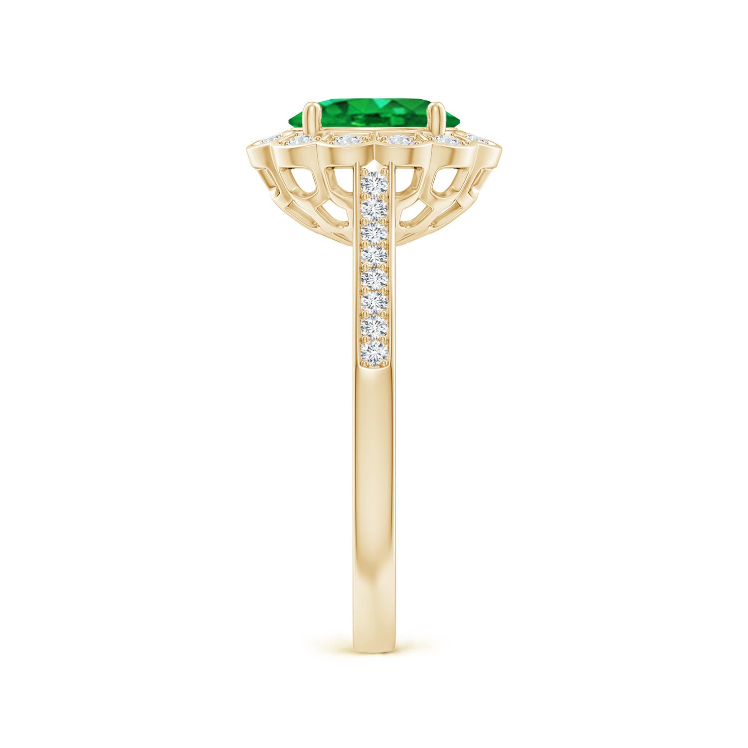 AAA - Emerald / 1.32 CT / 14 KT Yellow Gold