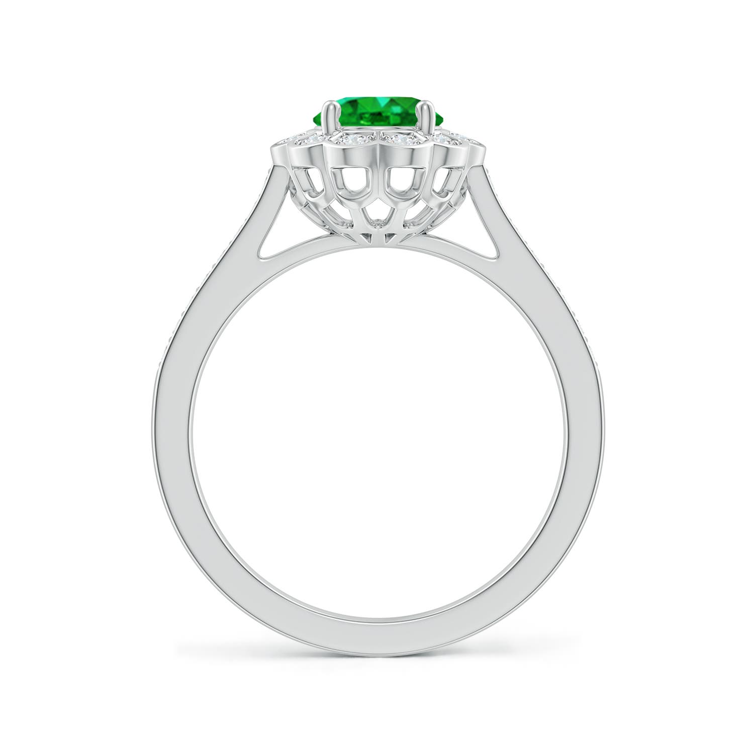 AAAA - Emerald / 1.32 CT / 14 KT White Gold