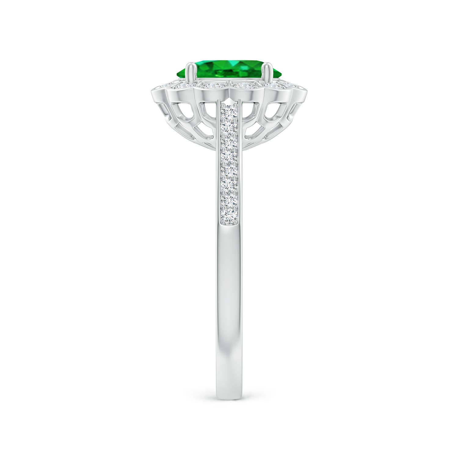 AAAA - Emerald / 1.32 CT / 14 KT White Gold