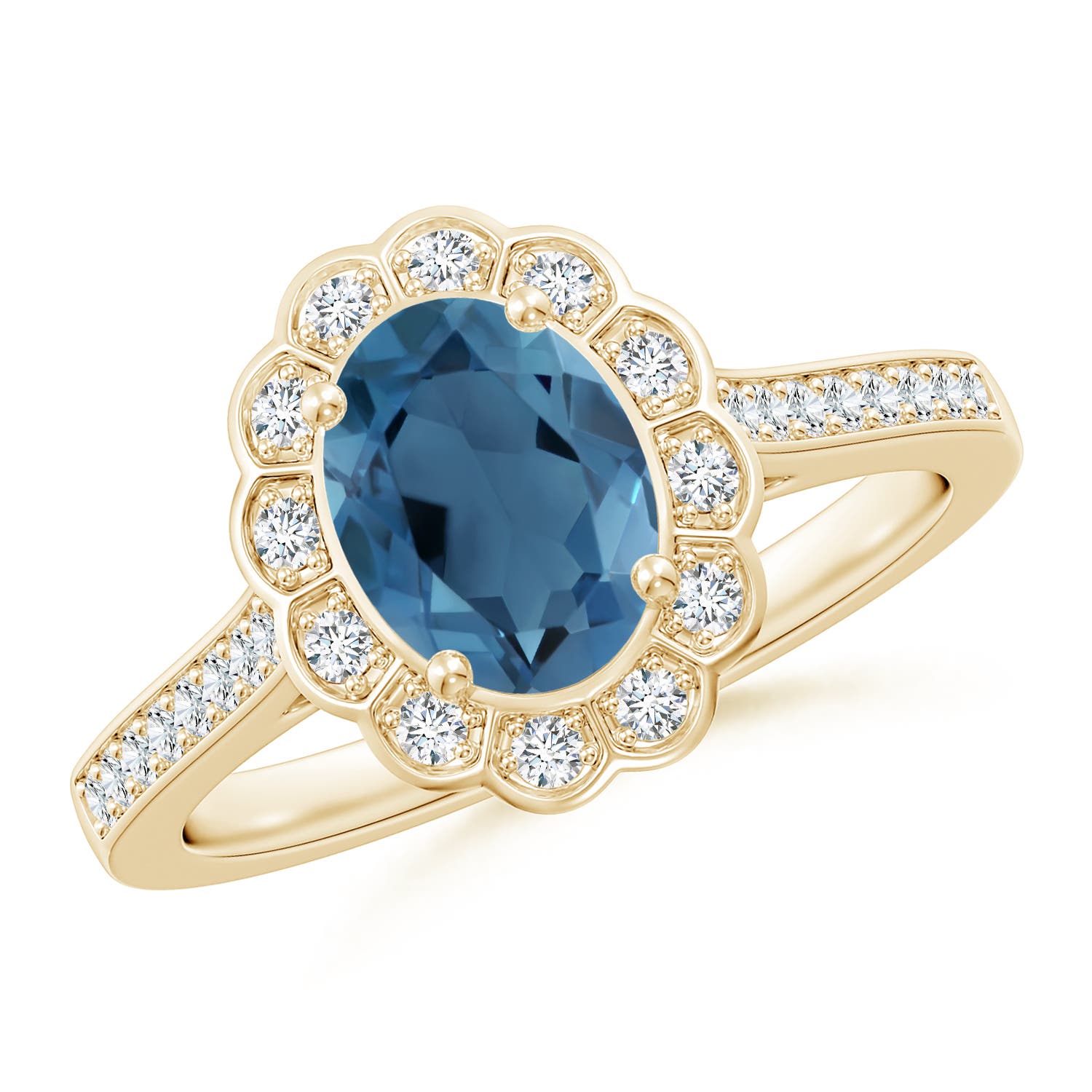 A - London Blue Topaz / 1.72 CT / 14 KT Yellow Gold