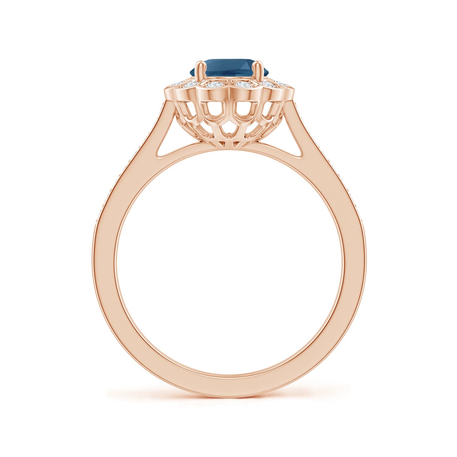 AA - London Blue Topaz / 1.72 CT / 14 KT Rose Gold