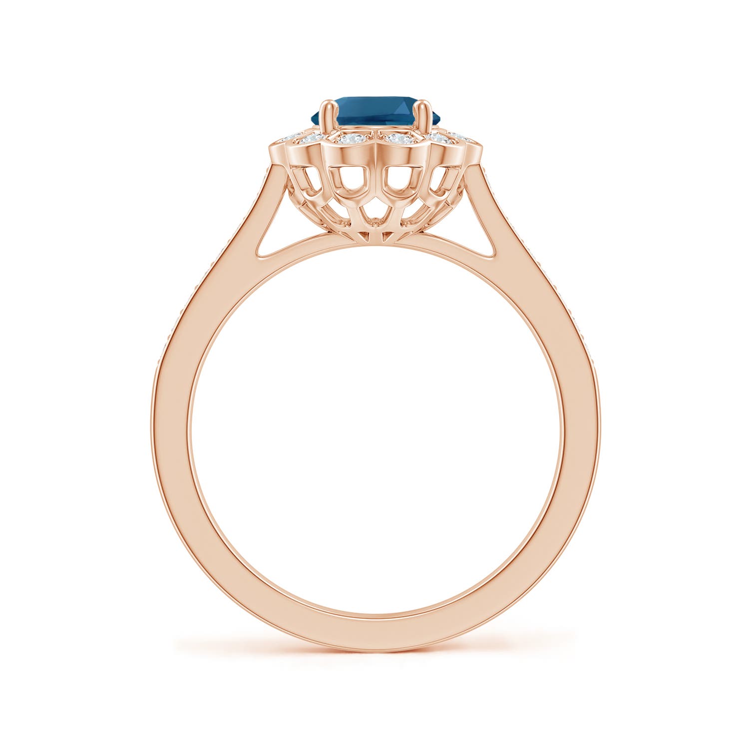 AAA - London Blue Topaz / 1.72 CT / 14 KT Rose Gold